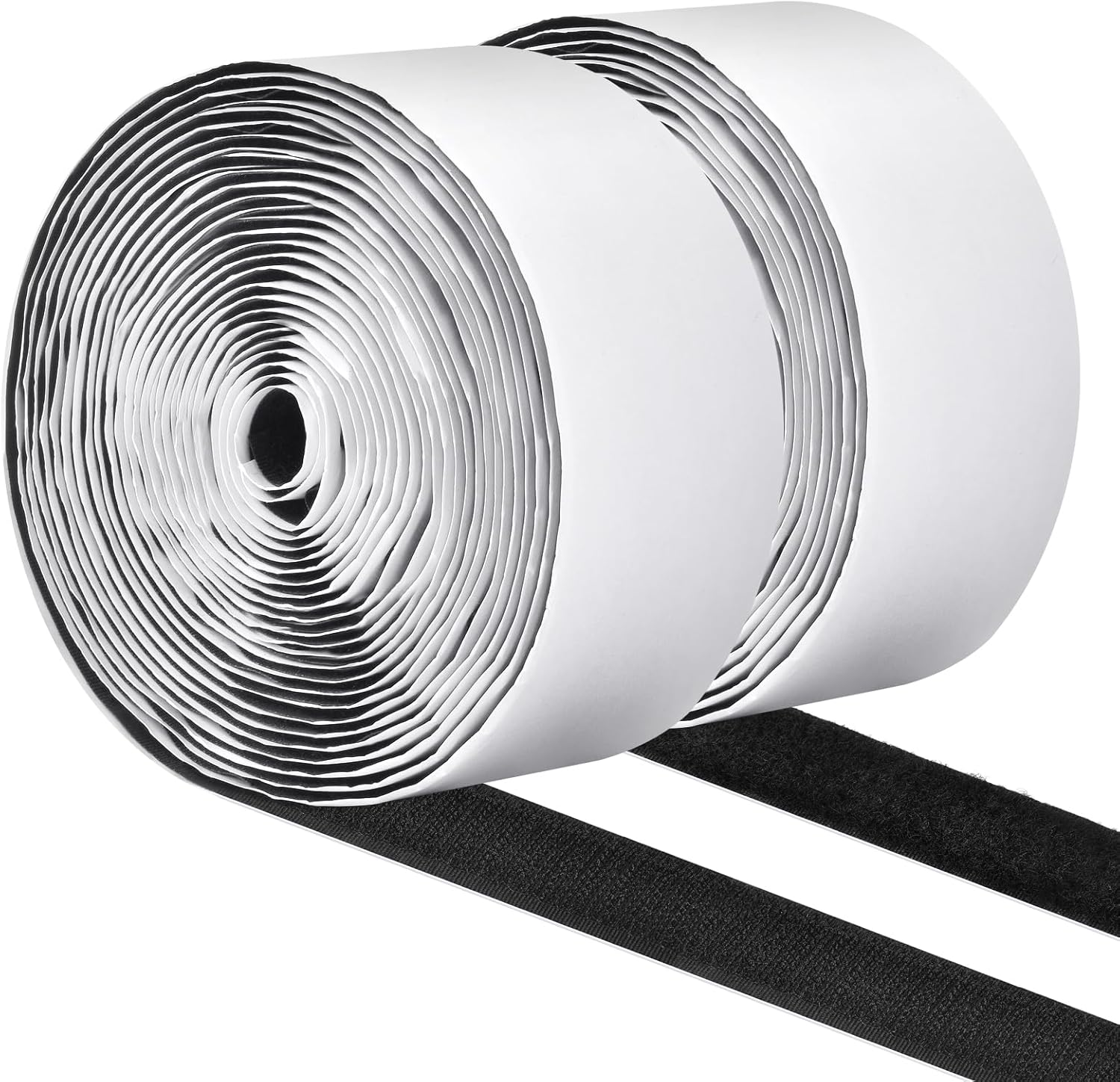 Cinta de gancho y bucle de 2 pulgadas x 16.4 pies con adhesivo, tiras de cinta de nailon resistente de nailon con adhesivo, tiras autoadhesivas de