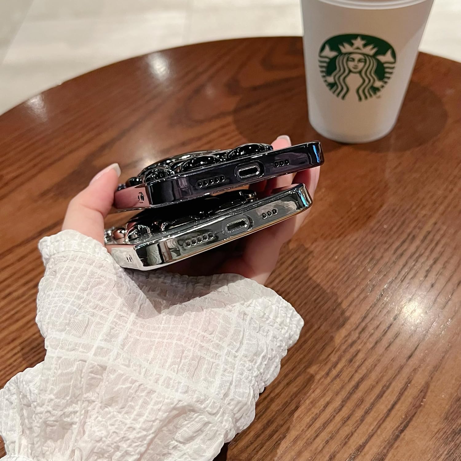 Spevert Funda de lujo con purpurina para iPhone 15 con bonito soporte de astronautas protección militar contra caídas protección completa de lente