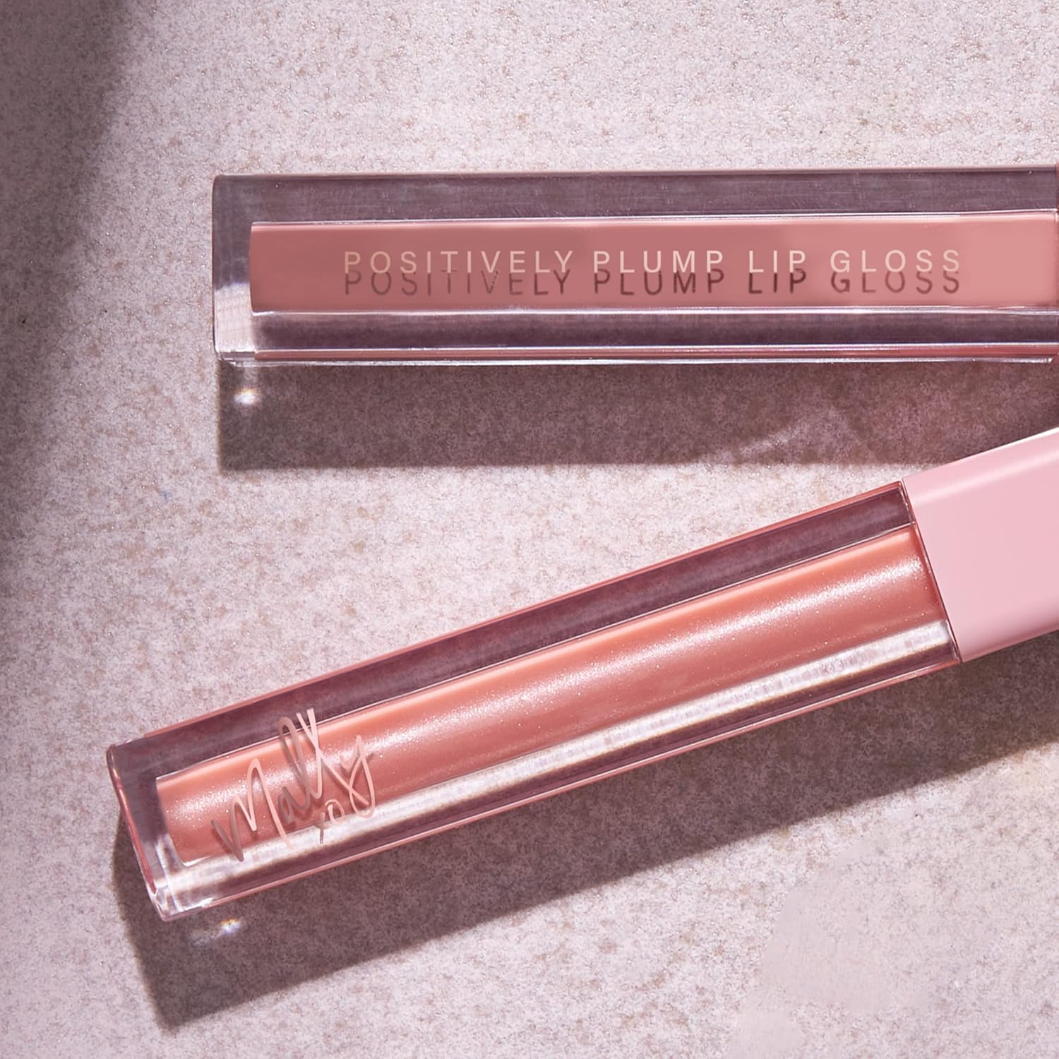 Mally Beauty Brillo de labios Positively Plump  Hidratante de alto brillo, ligero y cómodo de llevar, rosa bombeado