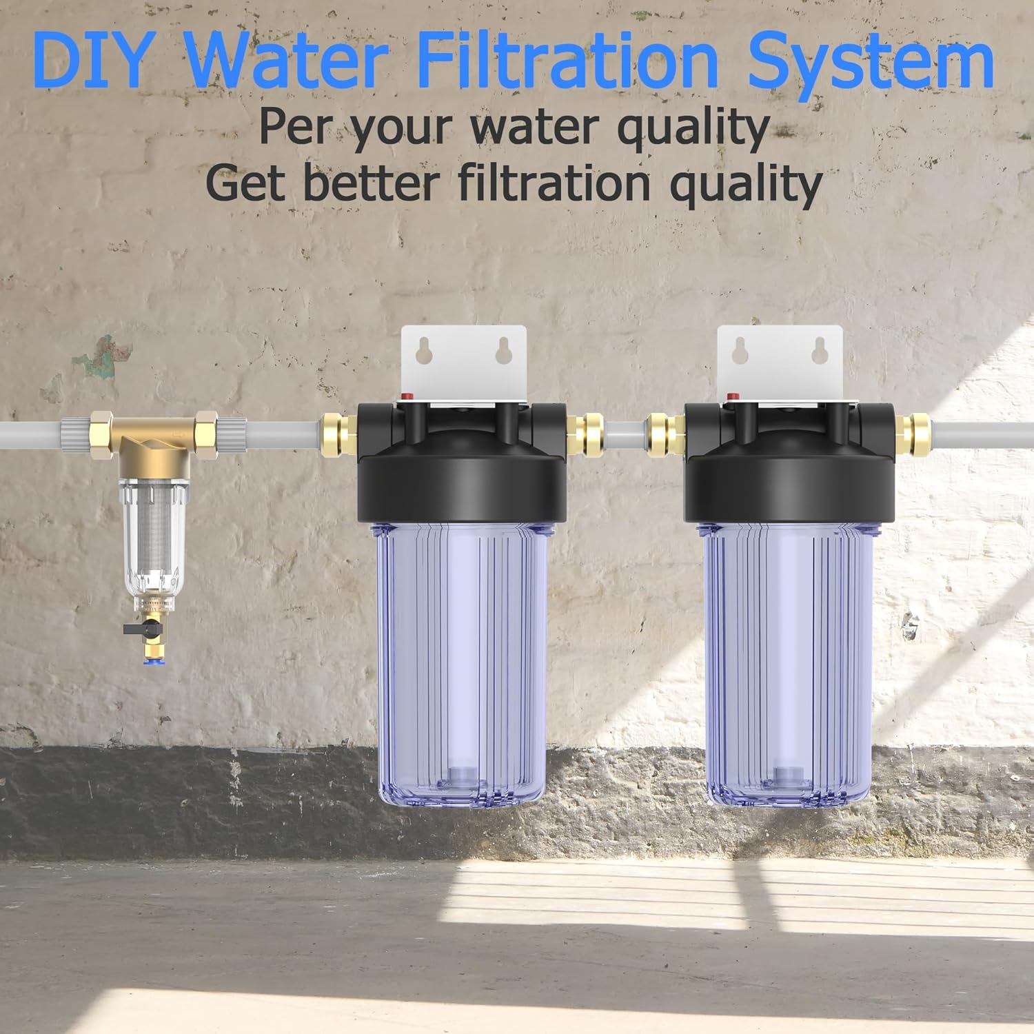 WHT10 – Carcasa de filtro de agua para toda la casa de 10 x 4.5 pulgadas, filtros de sedimentos, etc. para agua de pozos y ciudades, sistema de