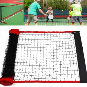 TOBWOLF Red de repuesto de pickleball de 22 x 3 pies, soporte de bolas para redes de pickleball, soporte de red de pickleball para poste oficial TOBWOLF Red de repuesto de pickleball de 22 x 3 pies, soporte de bolas para redes de pickleball, soporte de red de pickleball para poste oficial