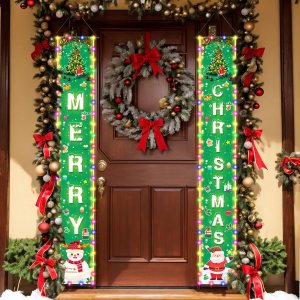 Cartel de decoración de Navidad de Halloween para porche Letrero con cadena de luz LED, cartel reversible colgante de Feliz Navidad y truco o trato Cartel de decoración de Navidad de Halloween para porche Letrero con cadena de luz LED, cartel reversible colgante de Feliz Navidad y truco o trato