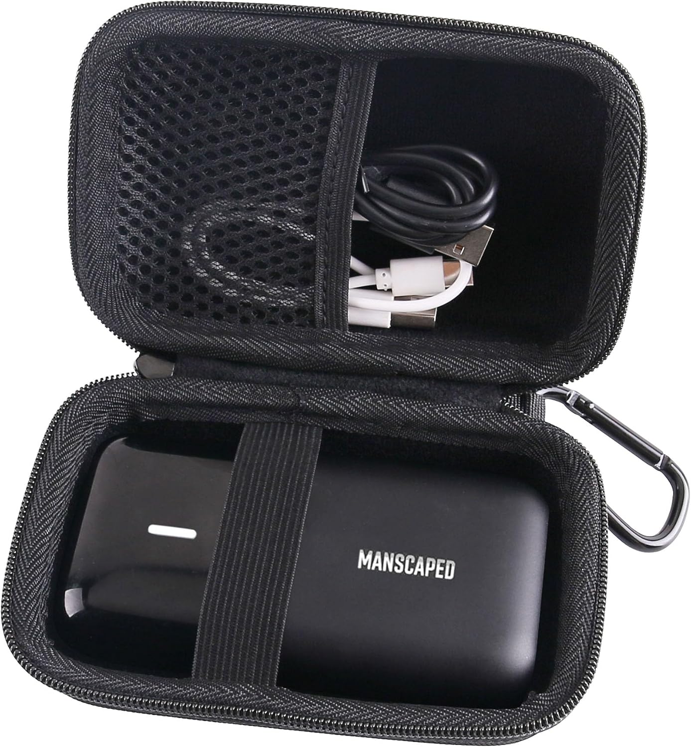 Estuche rígido de transporte compatible con MANSCAPED The Handyman Compact Face Shaver Case.