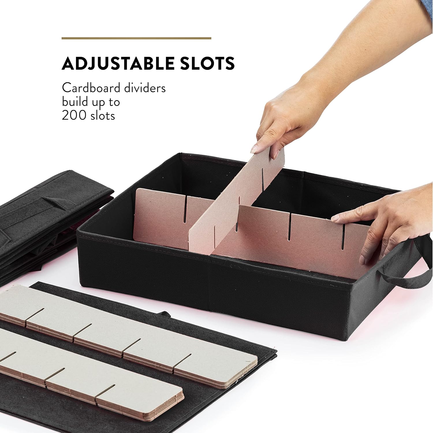 Caja de almacenamiento grande de alta calidad para adornos de Navidad con tapa transparente, compartimento de 3 pulgadas, contiene 10 bandejas,