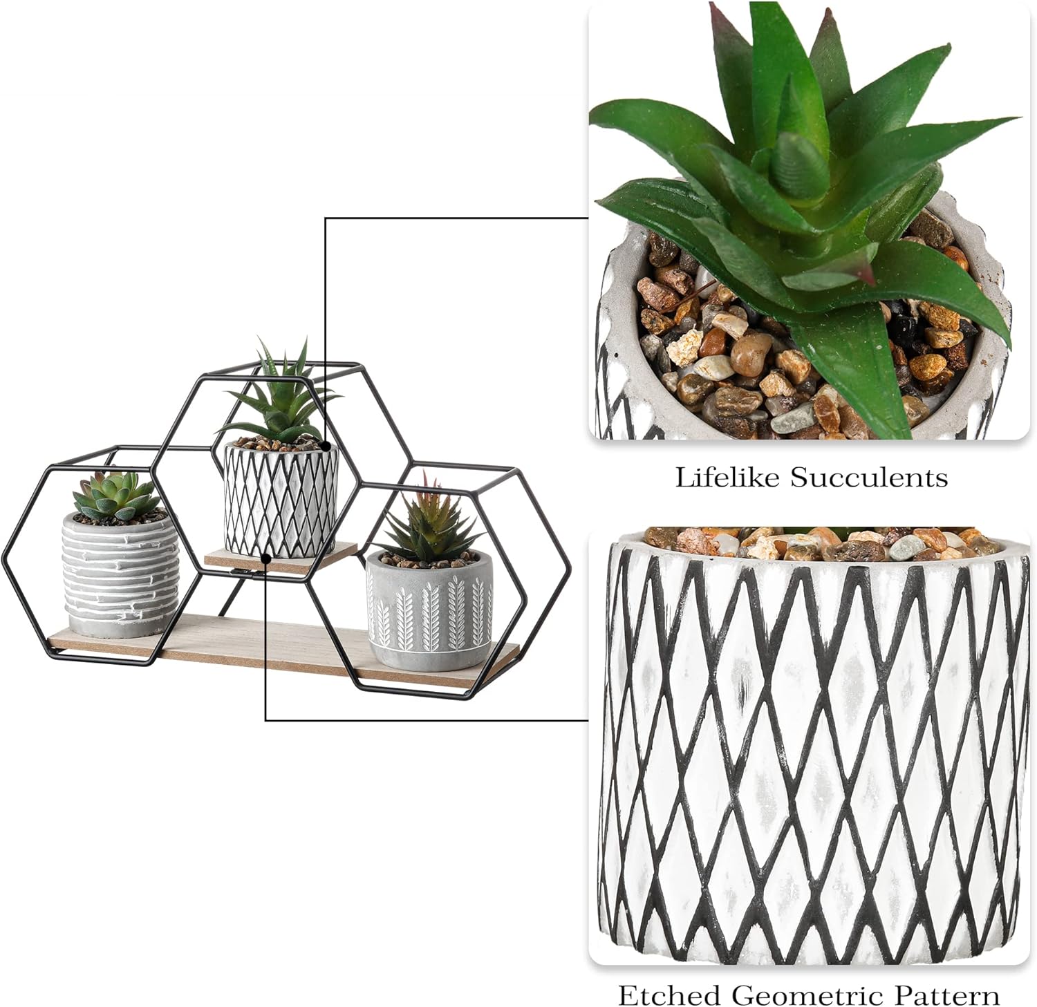 TERESA’S COLLECTIONS Plantas artificiales modernas en maceta para decoración del hogar, planta falsa de interior, decoración de pared bohemia con