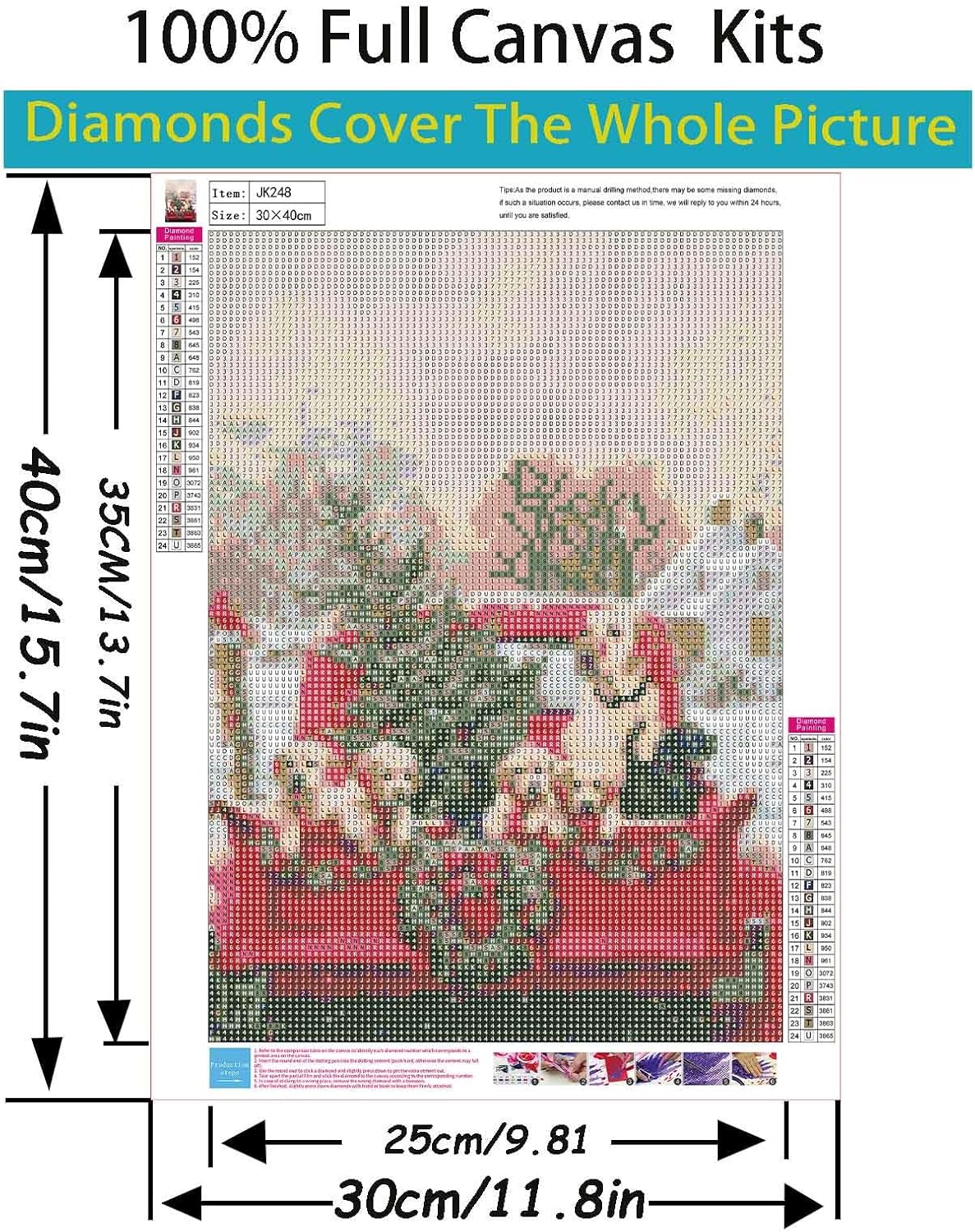 Kits de pintura de diamantes 5D de Navidad para adultos principiantes, perros de invierno, camión, arte redondo de diamantes de taladro completo,