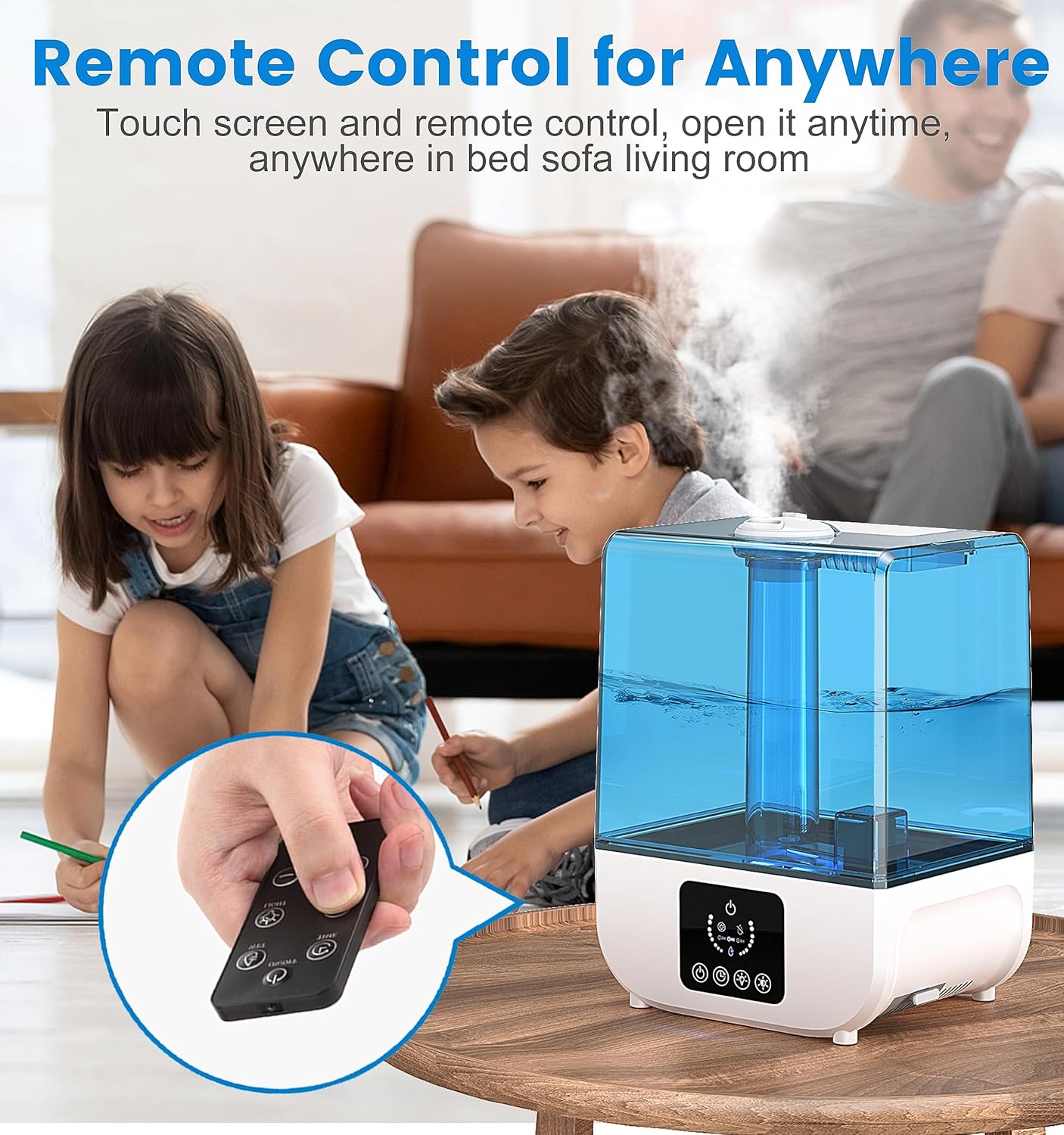 Humidificadores para dormitorio, humidificadores de niebla fría para plantas de bebé de habitación grande, mini humidificador pequeño 5L aceite