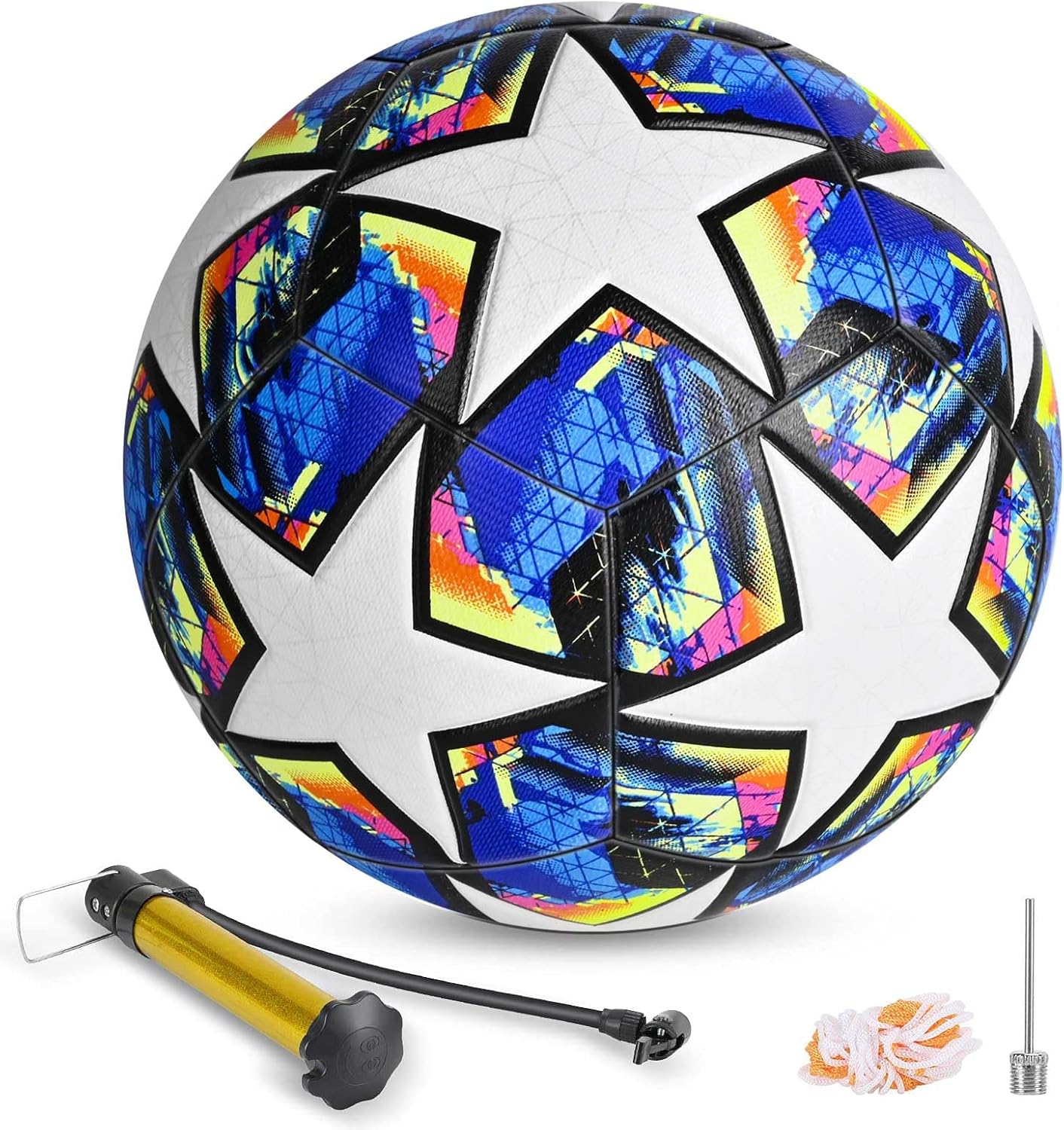 Fxznacbh Balones de fútbol Tamaño y peso del juego Tamaño 5 Balones de fútbol Balón de entrenamiento de fútbol interior y exterior