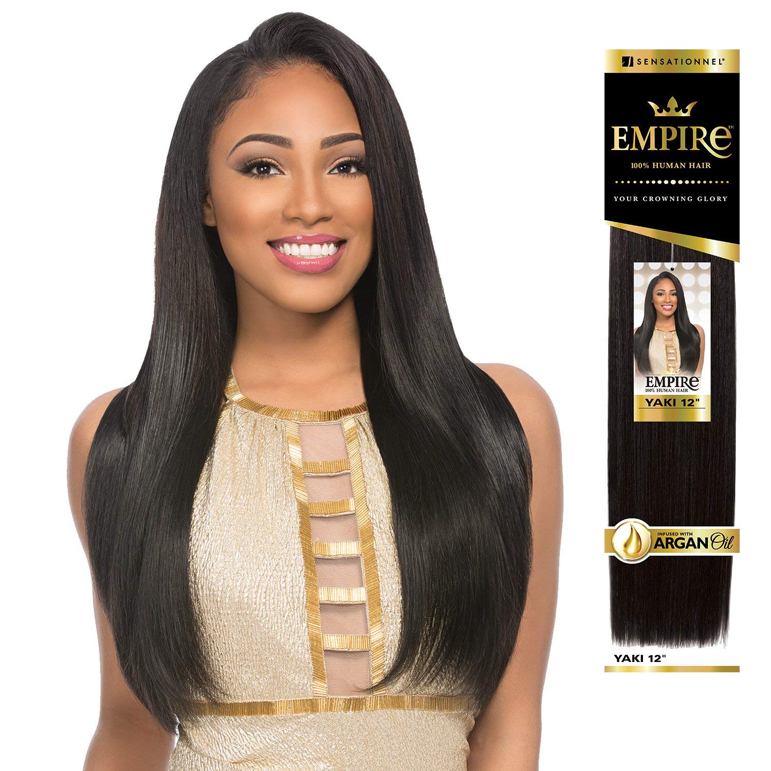 Sensationnel Tejido de cabello humano Empire Yaki Weaving (20 pulgadas, 1)