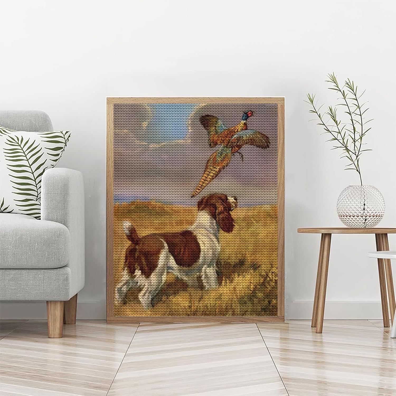 Kits de pintura de diamantes 5D para adultos, Springer Spaniel inglés, pintura de diamantes, lindo cachorro de perro, arte completo, manualidades de