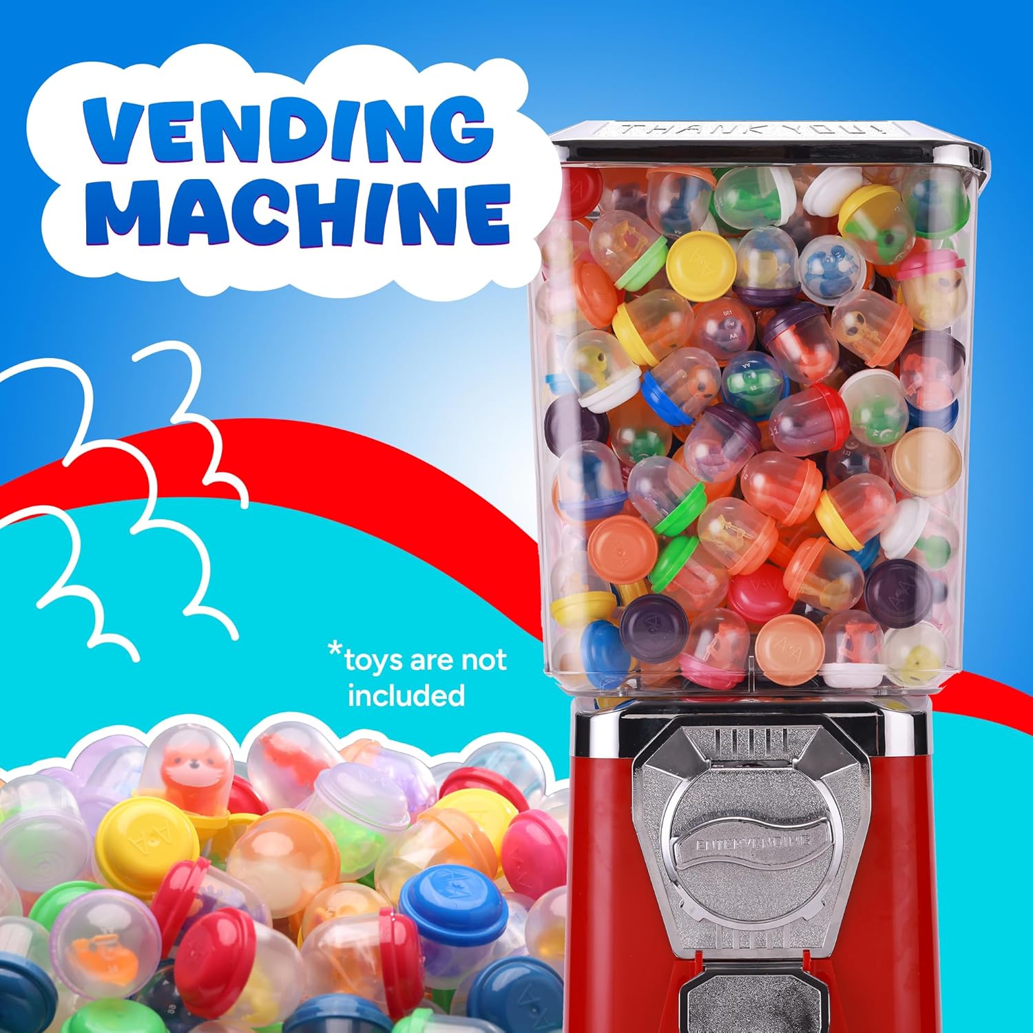 Máquina expendedora de cápsulas, cápsulas translúcidas de bellota vacías 500 piezas de 1.1 pulgadas, cápsulas de máquina de chicles a granel,