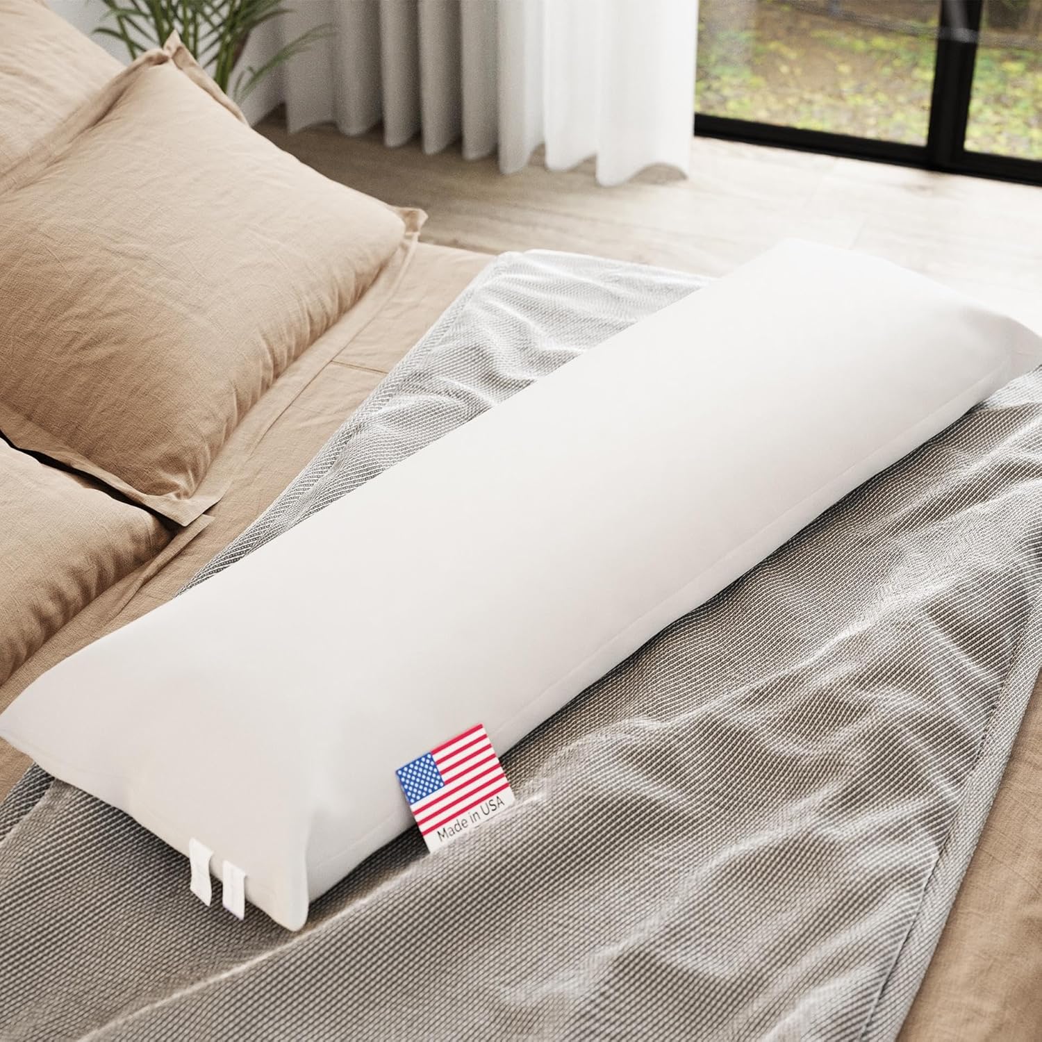 Looms & Linens An American Dream Almohada corporal Dakimakura de 72 pulgadas, relleno de almohada de cuerpo largo fabricado en Estados Unidos, juego