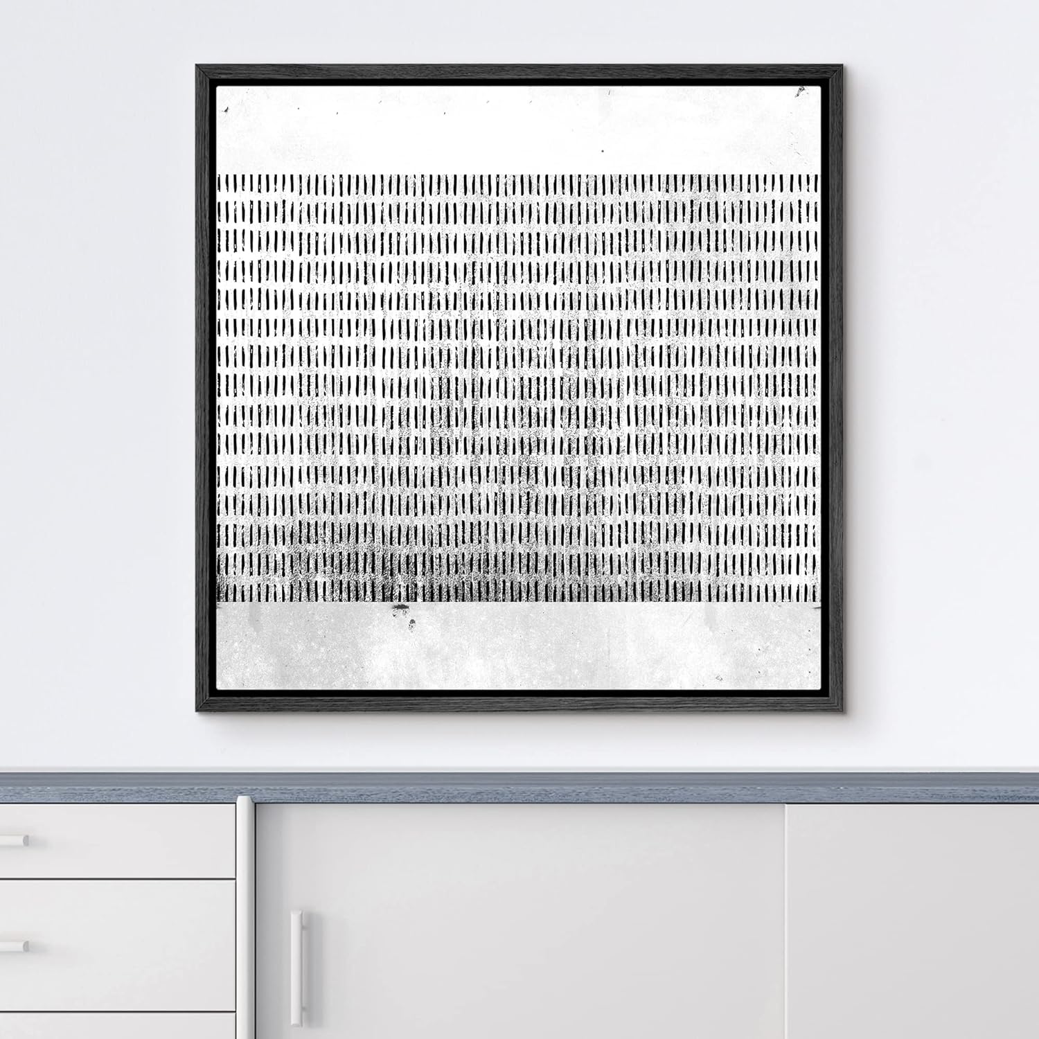 IDEA4WALL Lienzo enmarcado para pared, collage de rayas pastel negro y gris, ilustraciones de formas abstractas, arte moderno, decorativo,