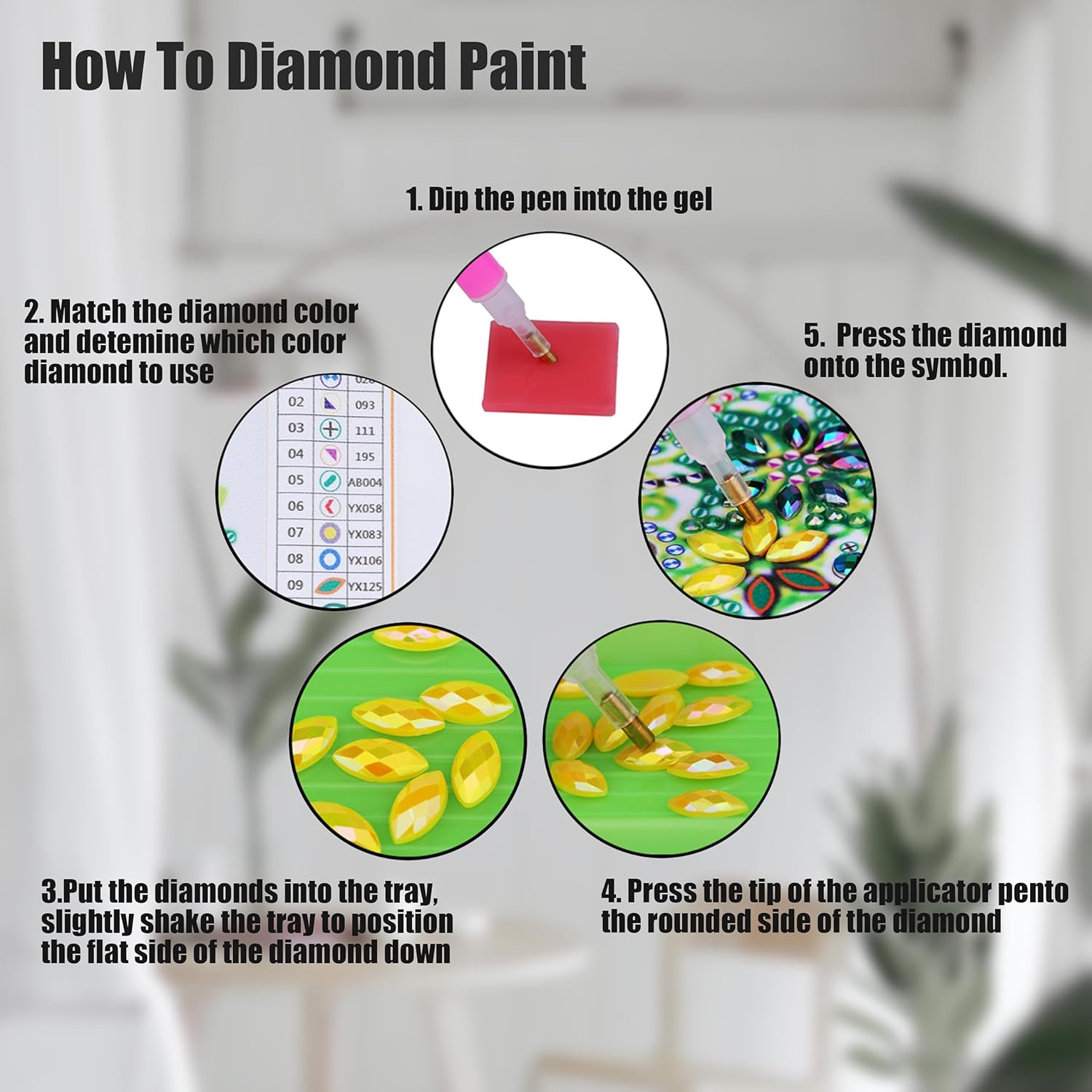 KOXXIAMOQ Juego de 8 posavasos de pintura de diamante 5D, posavasos de diamantes para manualidades y manualidades, posavasos de diamante para mesa