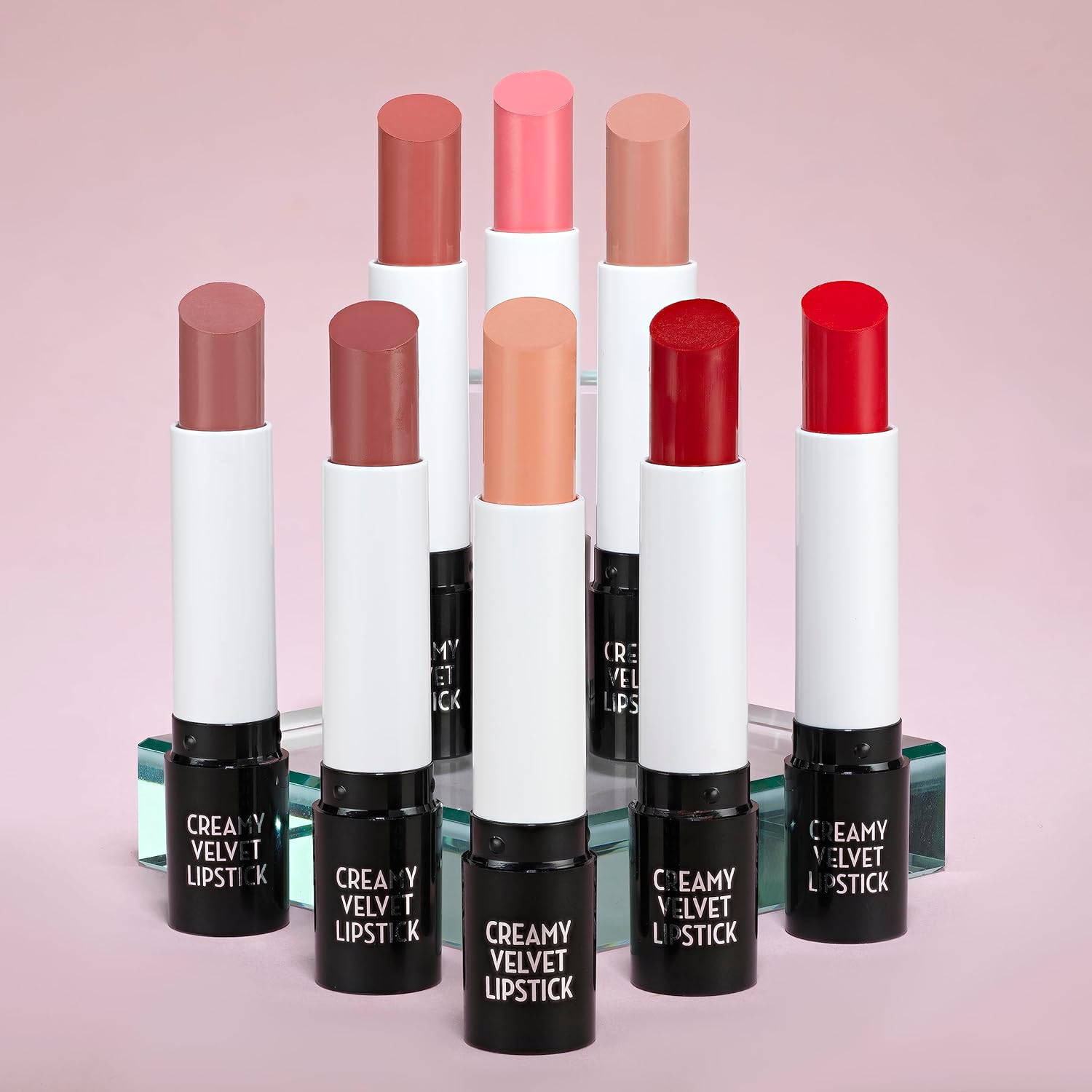 aden Lápiz labial de terciopelo  altamente pigmentado  duradero e hidratante  cremoso y suave (06 cuarzo rosa)