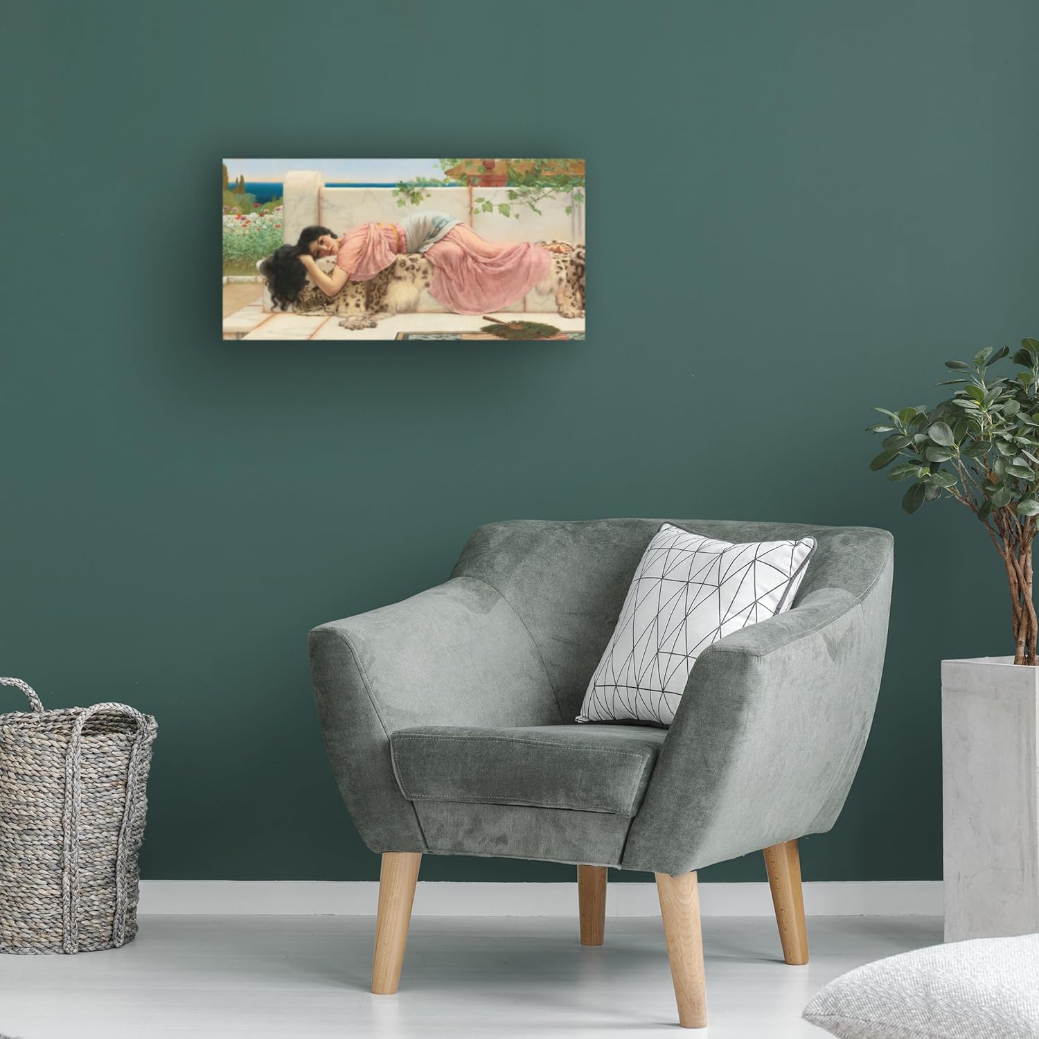 Trademark Fine Art Lienzo decorativo para pared, colección Masters ‘When The Heart Is Young John William Godward’, arte de pared para sala de estar,