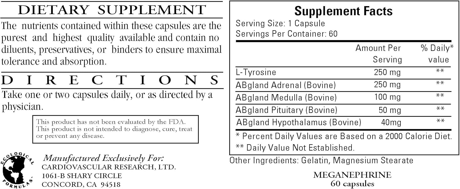 Ecological Formulas – Meganefrina 60 cápsulas