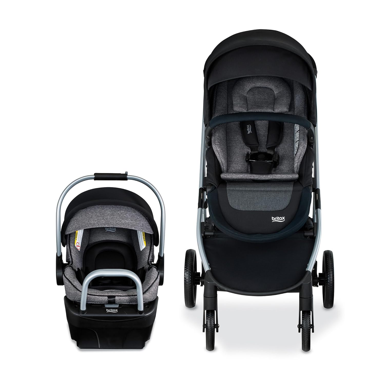 Britax Willow Grove SC – Sistema de viaje para bebé, asiento de automóvil infantil y cochecito combinado con base alpina, tecnología ClickTight,
