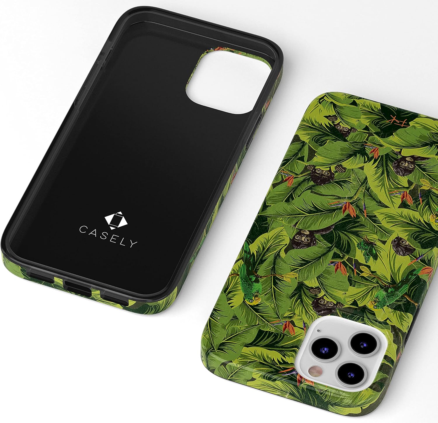 Casely Funda floral para iPhone 1212 Pro  Sneaky Monkeys  Funda Frida Kahlo Jungle