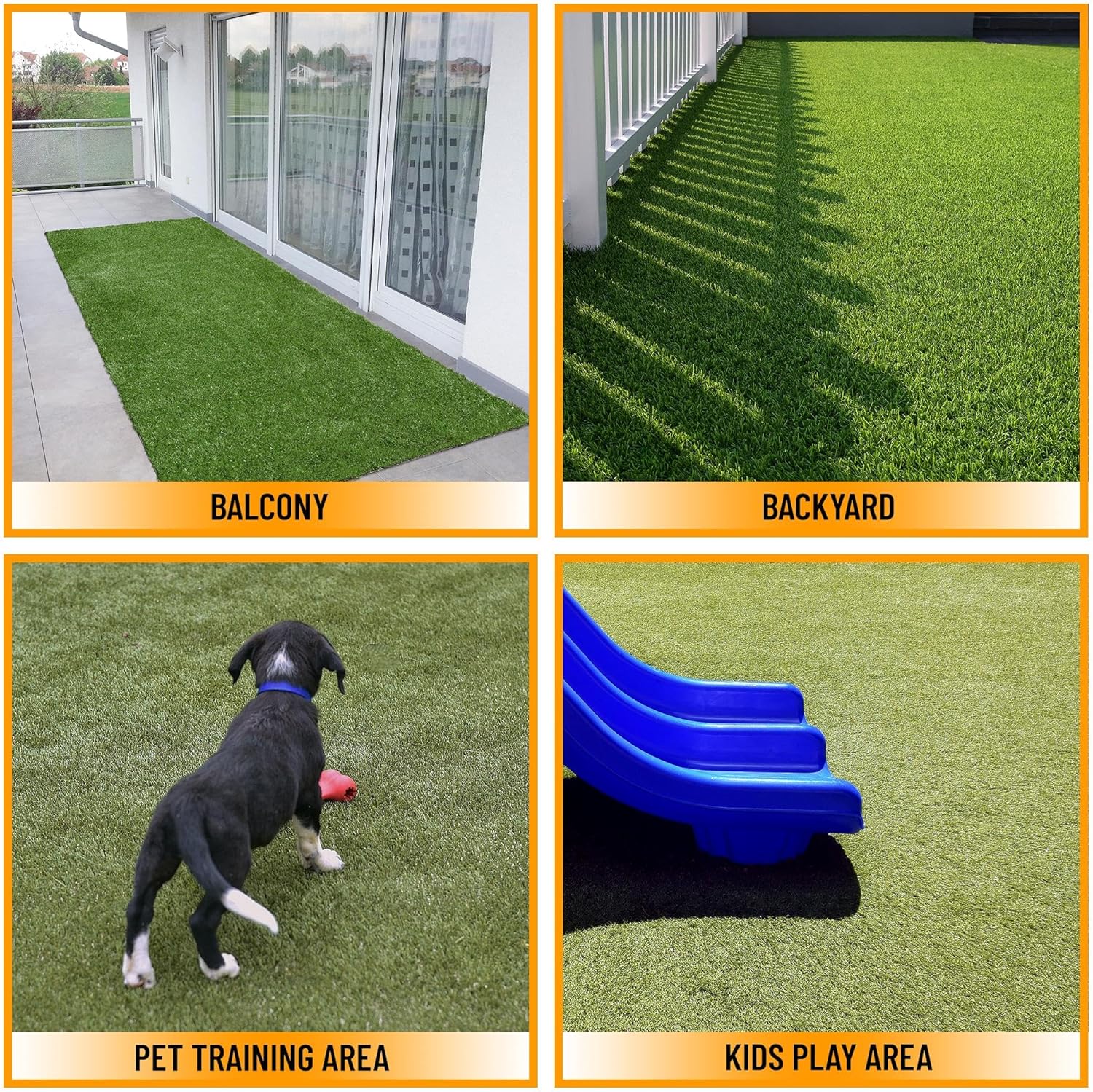 Ottomanson Alfombra Evergreen Turf Collection R550-3X10, alfombra de pasillo, 2 pies 7 pulgadas x 10 pies, pelo alto, color verde hierba