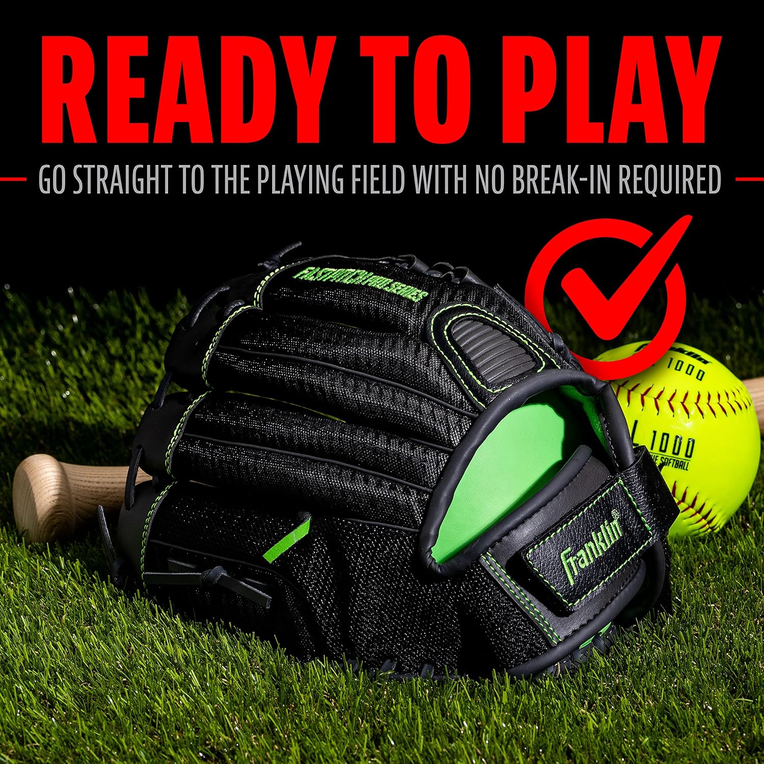 Franklin Sports – Guantes de softball de la serie profesional Fastpitch, mano derecha o izquierda, tallas para adultos y jóvenes de 11, 11.5, 12,