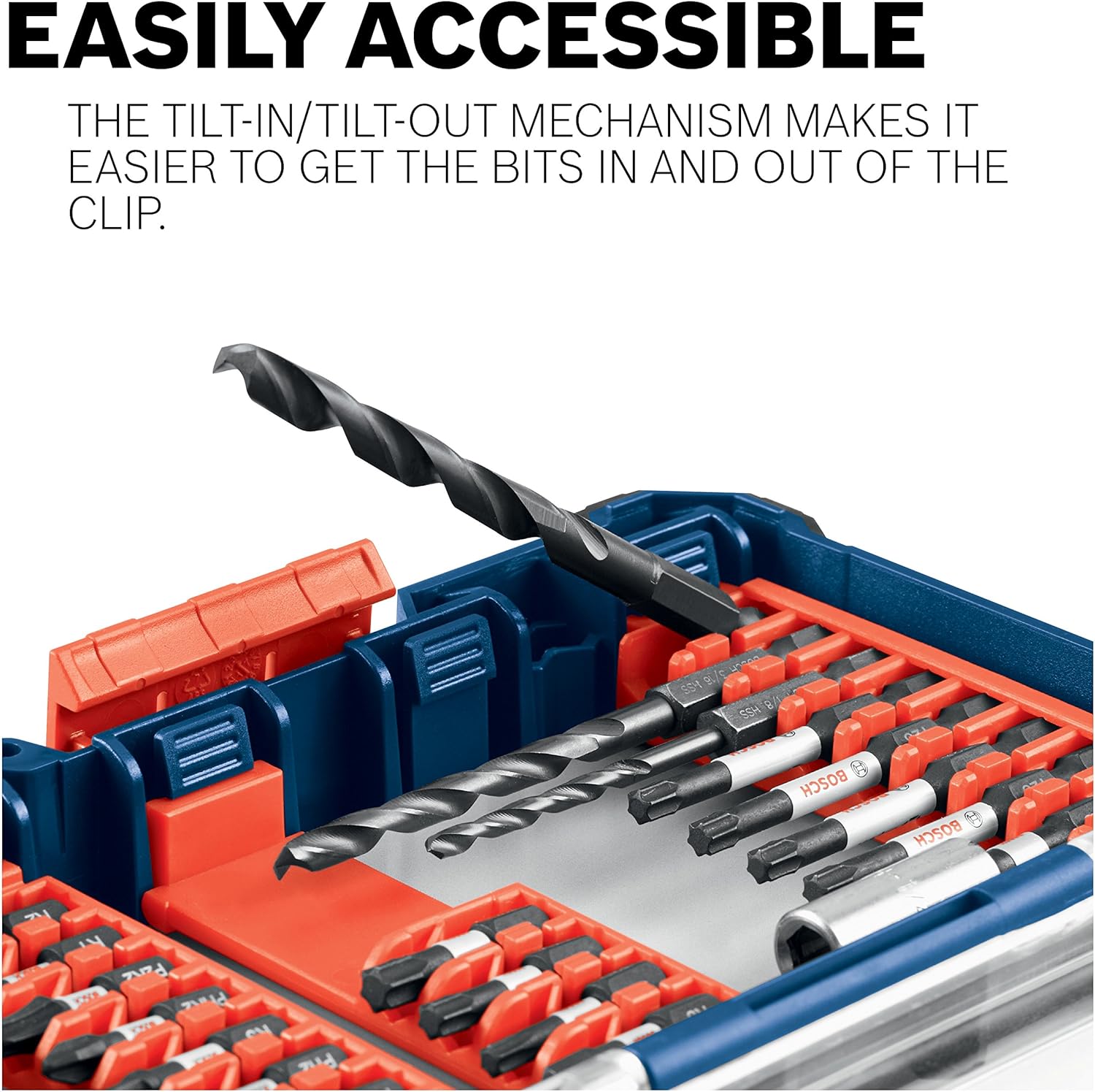BOSCH CCSV108 – Juego surtido de 8 piezas de 1 pulgada (2 unidades) Phillips resistentes al impacto, cuadrado y Torx con clip para sistema de caja