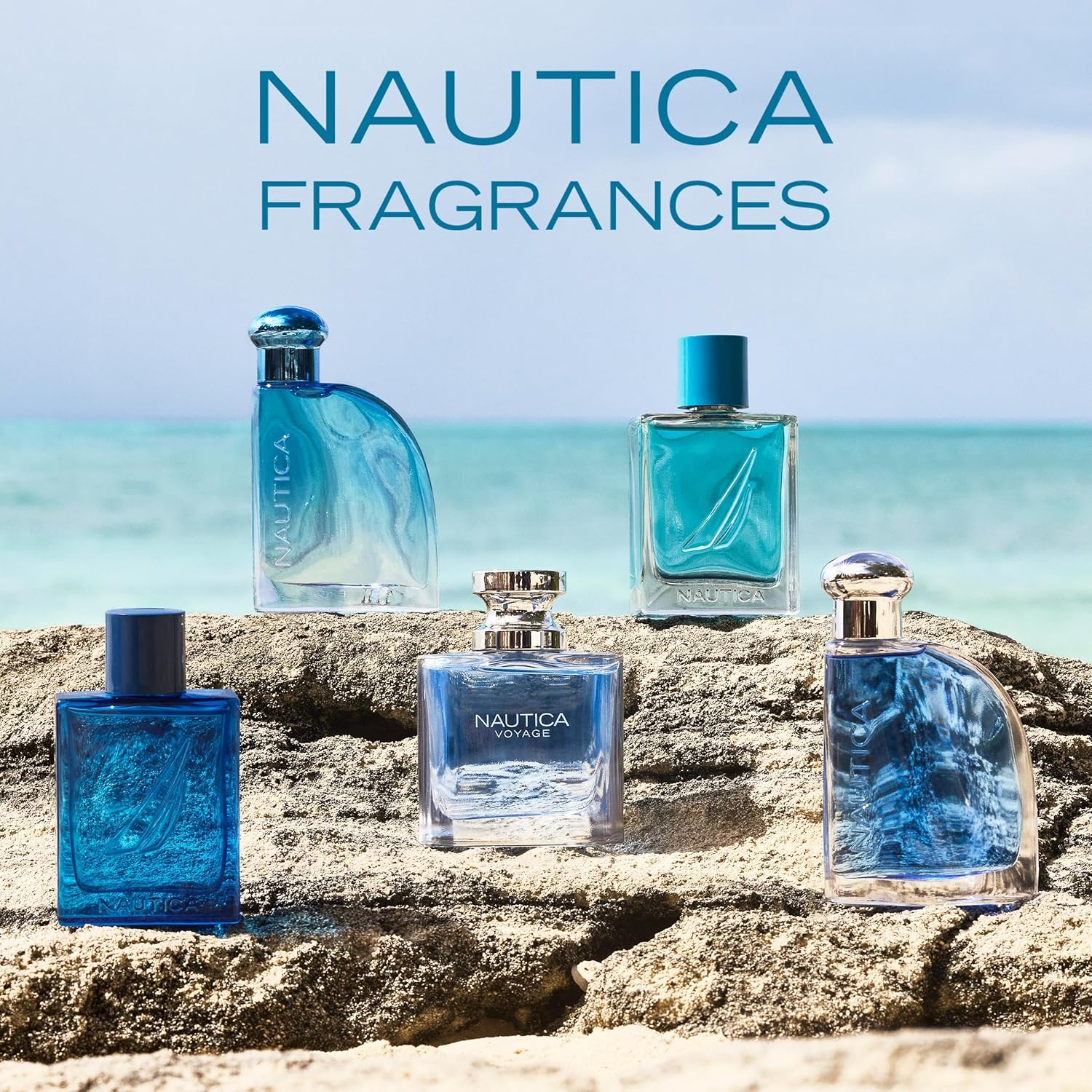 Nautica Pure Blue Spray corporal desodorizante, fragancia marina aromática Fougere, aroma refrescante, aroma moderno, 6.0 onzas