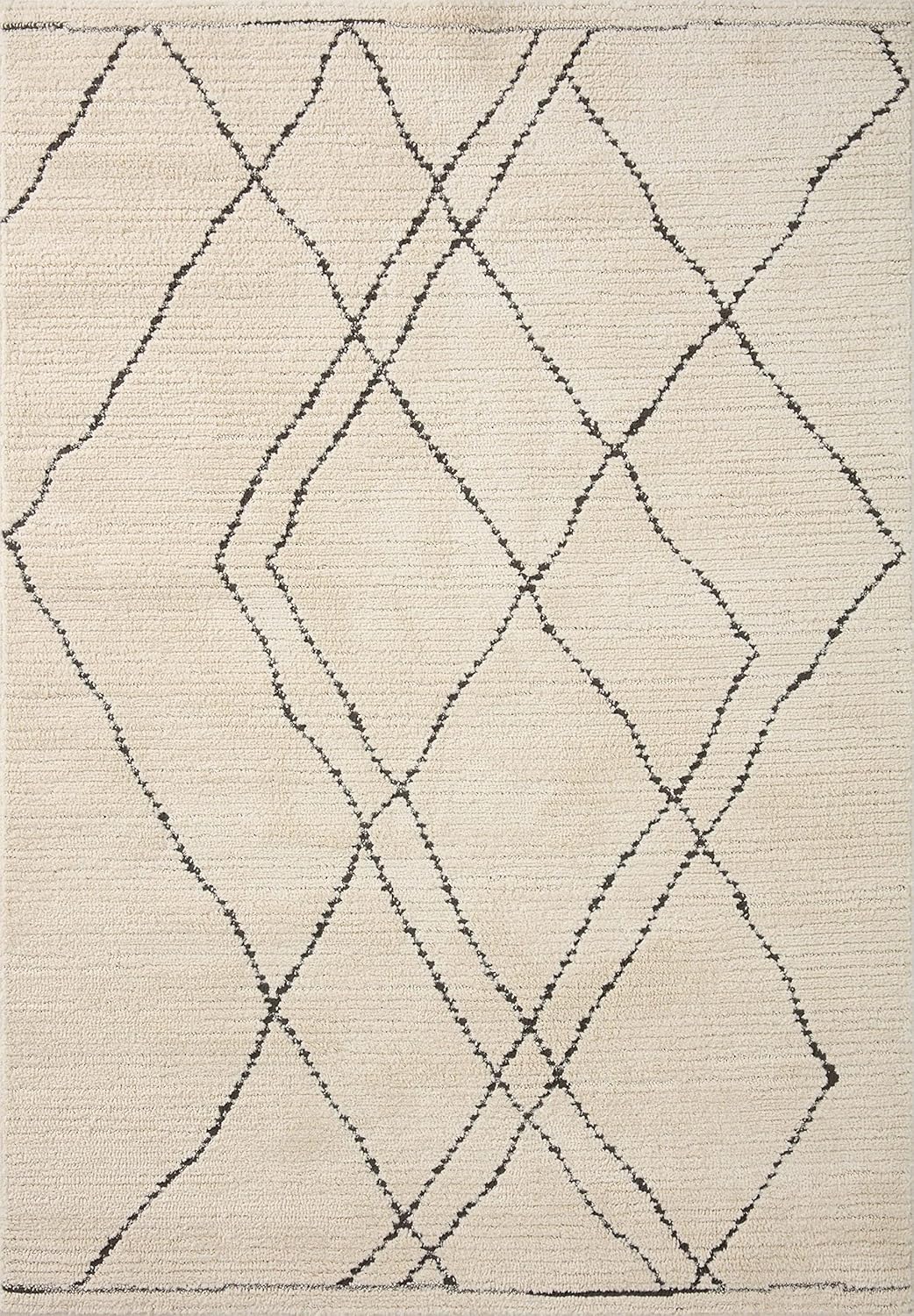 Loloi II Fabian Collection FAB-02 IvoryCharcoal 2′-7″ x 7′-6″ Runner Rug