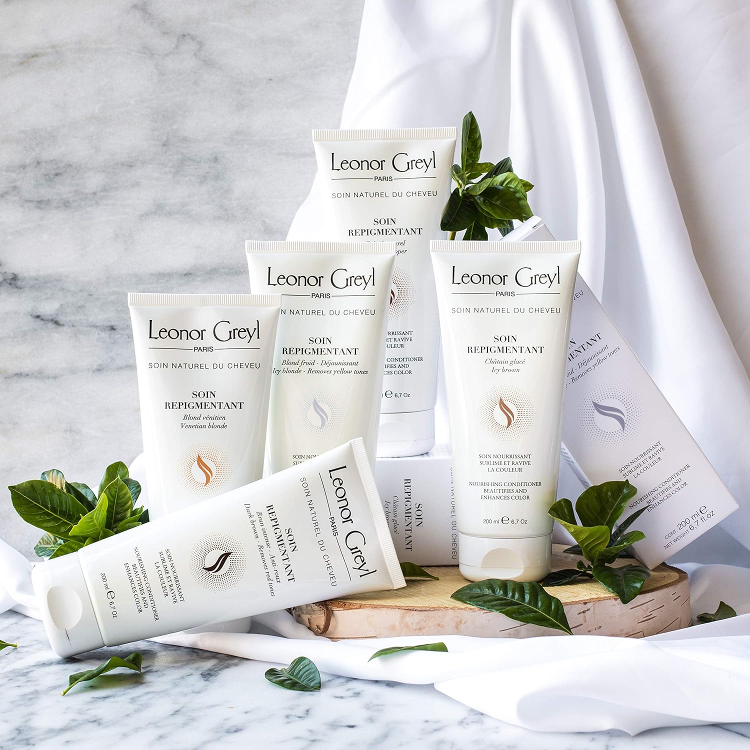 Leonor Greyl Paris Soin Repigmentant – Acondicionador nutritivo para mejorar el color