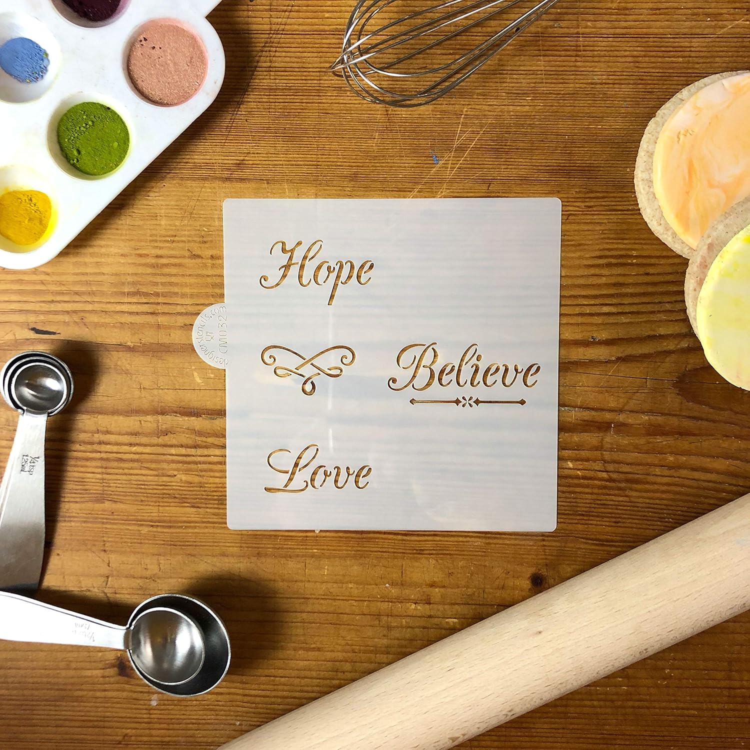 Plantillas de diseño con diseño de galletas y manualidades de Hope, Believe, Love Cookie and Craft