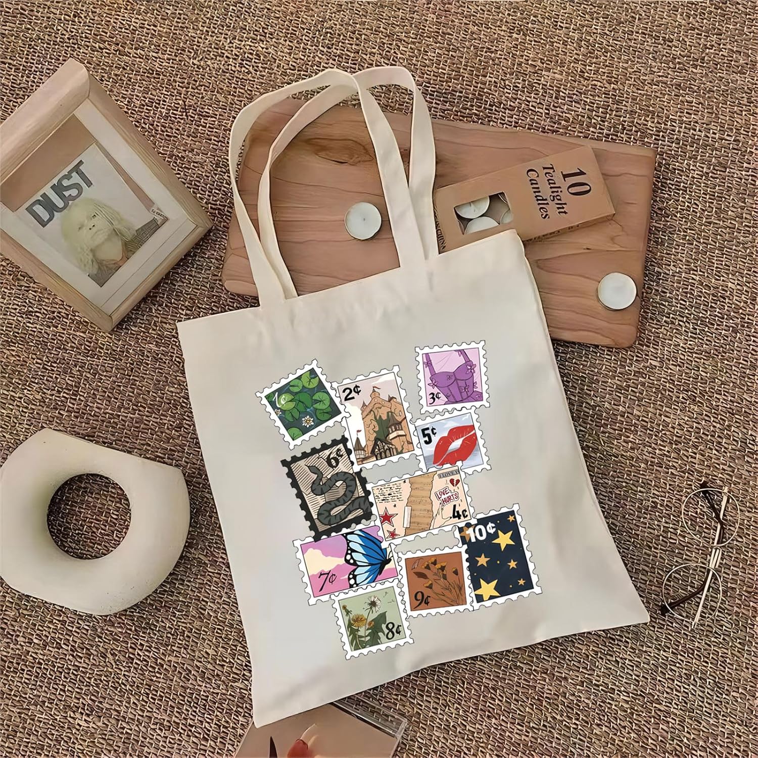 TOBGBE Regalos para fanáticos amantes de la música Lista de canciones Álbum Letras de canciones Inspirado Bolsa de viaje Bolsa de viaje Versión