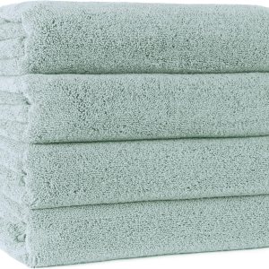 Polyte Premium – Toalla de baño de microfibra de 57 x 30″, juego de 4 unidades Polyte Premium – Toalla de baño de microfibra de 57 x 30″, juego de 4 unidades