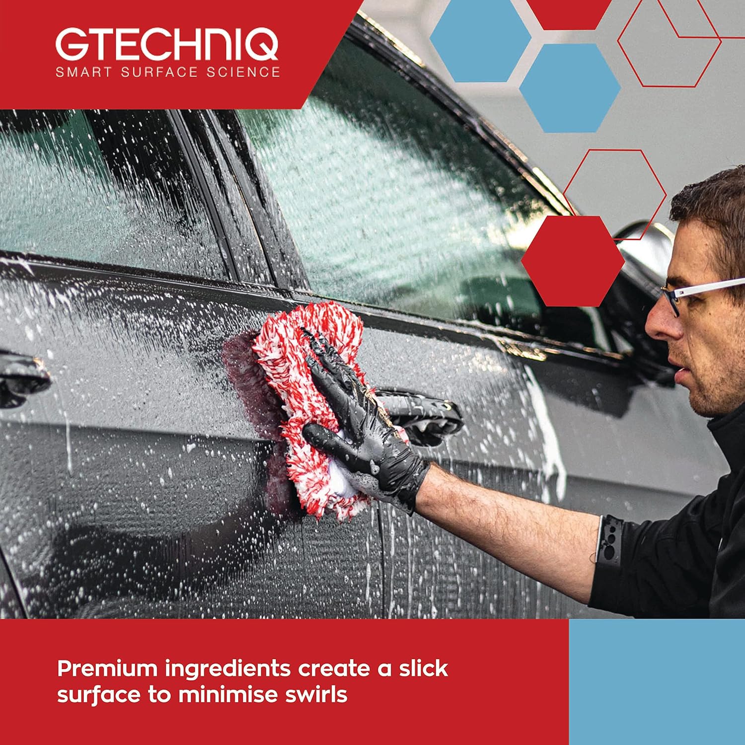 Gtechniq – W1 GWash – Gran contenido de espuma, rompe el vínculo entre la película de suciedad y la pintura mínima abrasión superficial retención de