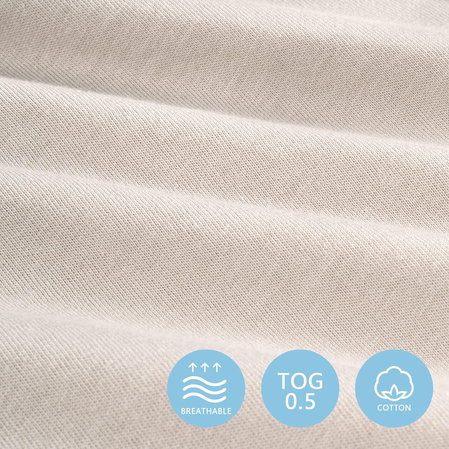 TILLYOU Saco de dormir – Paquete de 2 mantas para bebé con cremallera de 2 vías, saco de dormir extrasuave de algodón sin mangas para bebés, 12-18