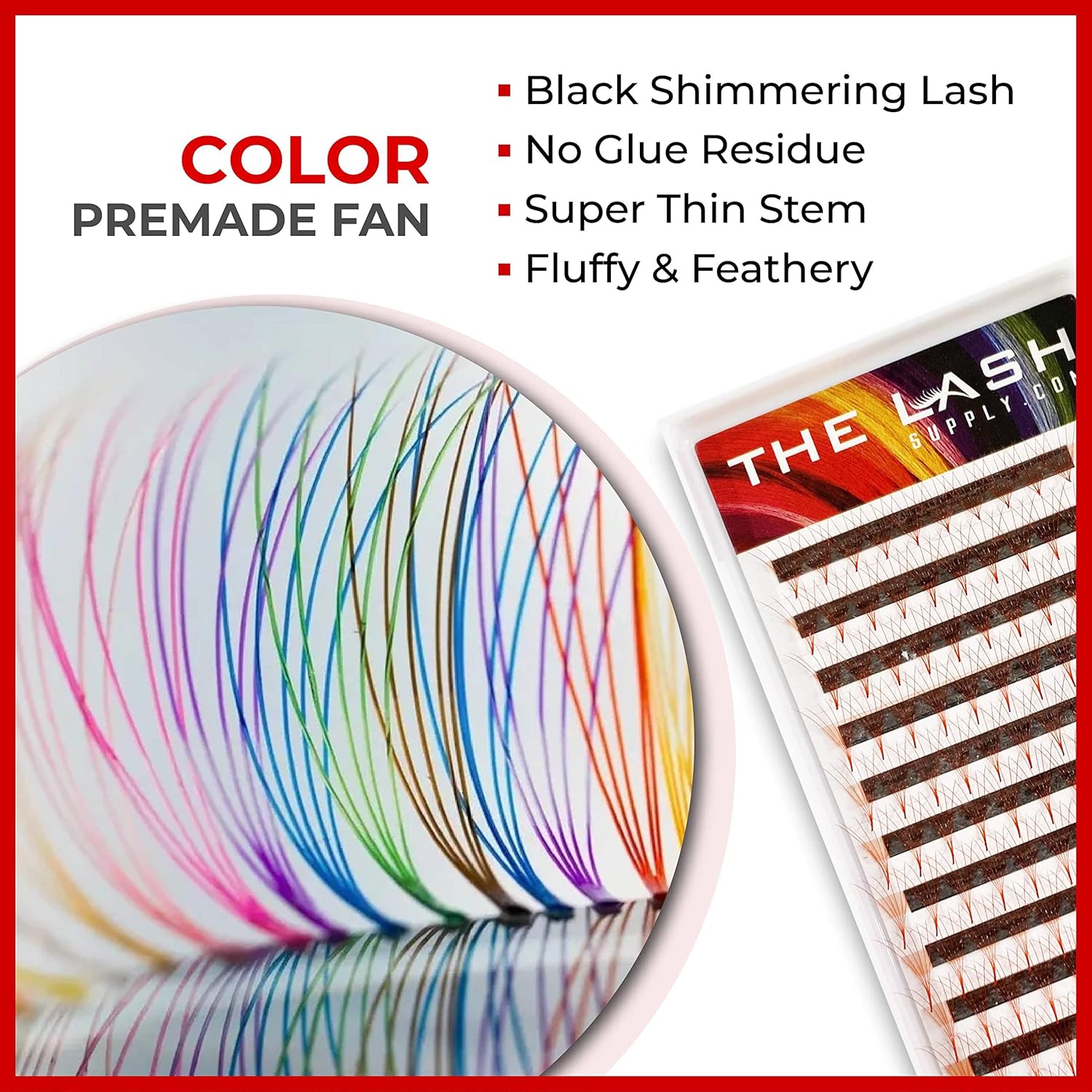 THE LASH SUPPLY 120 abanicos de Halloween, extensiones de pestañas de color prefabricadas 6D, rizo CC, longitud de mezcla de 0.39 a 0.63 pulgadas,
