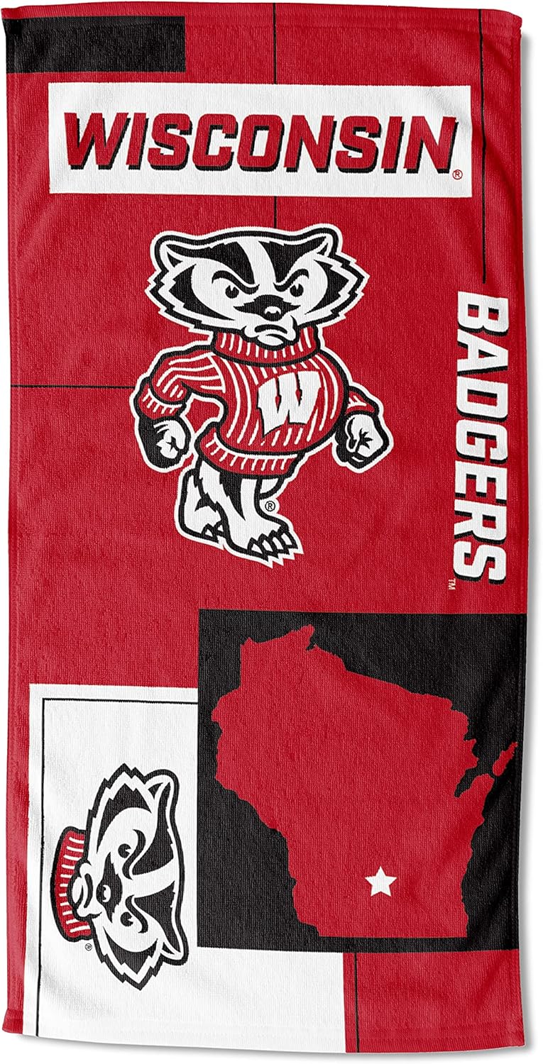 Northwest NCAA State Line – Toalla de playa, 30×60, Wisconsin Badgers