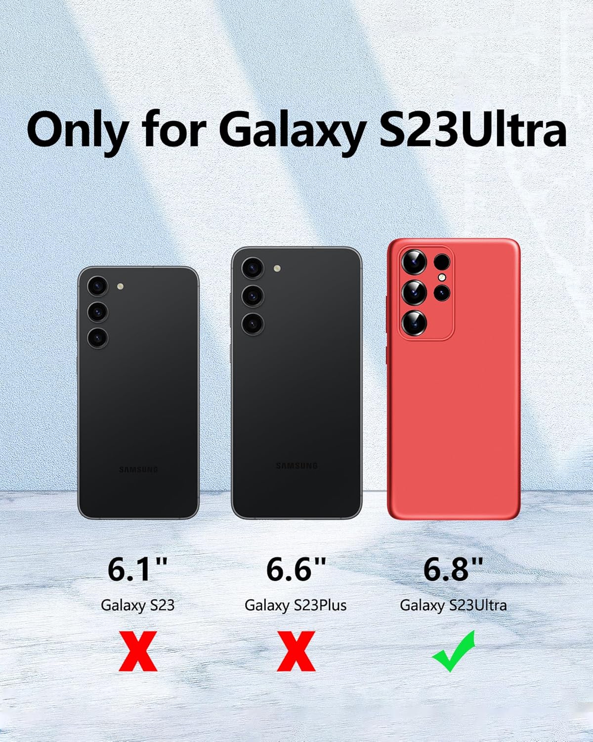 Dssairo Funda para Samsung Galaxy S23 Ultra, con protección completa de la cámara, funda protectora delgada de silicona líquida a prueba de golpes