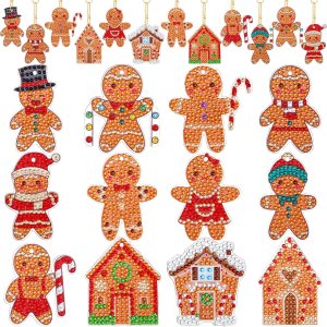 Kit de 24 llaveros de pintura de diamantes de Navidad, adornos de pintura de diamantes, llaveros de arte de diamantes para colgar, llavero 5D, Kit de 24 llaveros de pintura de diamantes de Navidad, adornos de pintura de diamantes, llaveros de arte de diamantes para colgar, llavero 5D,