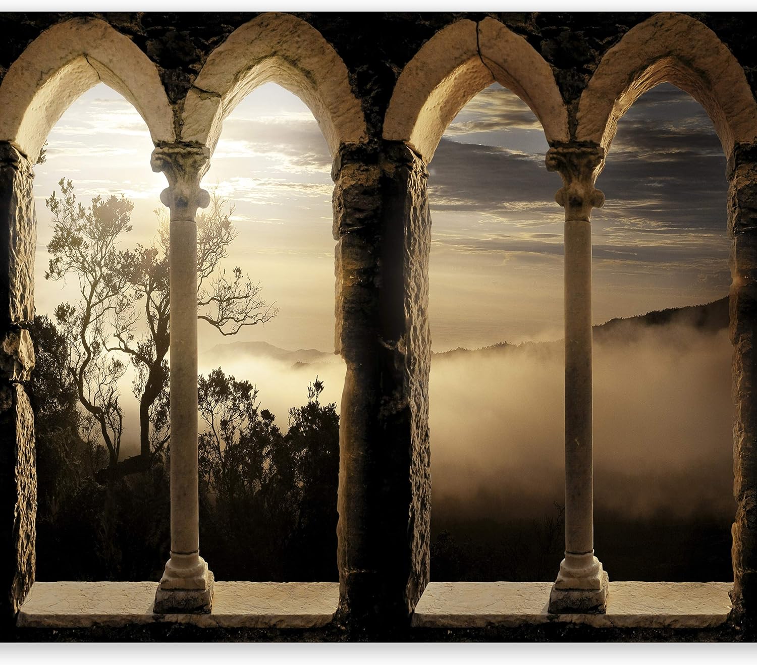 artgeist Mural de pared premium Paisaje 138 x 101 pulgadas – Papel tapiz XXL no tejido, decoración de pared de forro polar, impresión fotográfica,