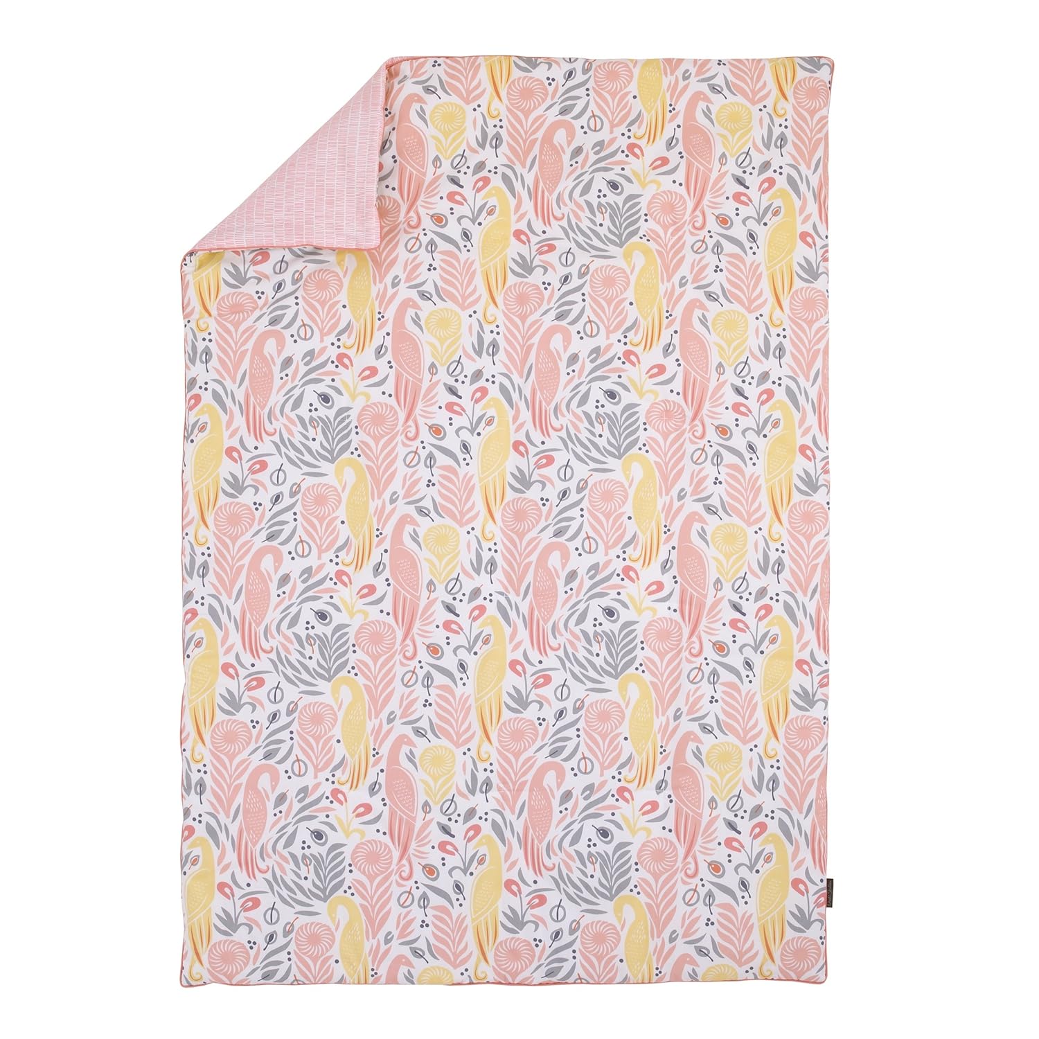 Dwell Studio Boheme pavo realedredón estampado floral, melocotónorogris