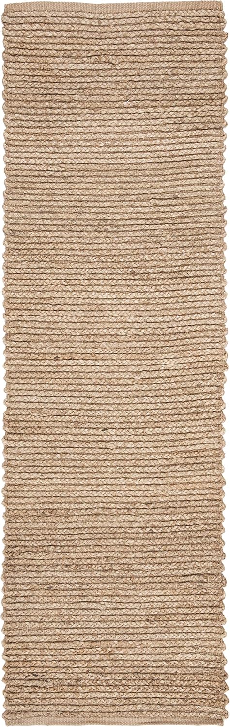SAFAVIEH Cape Cod Collection – Alfombra de pasillo, 2 pies 3 pulgadas x 22 pies, natural, yute trenzado hecho a mano, ideal para zonas de alto