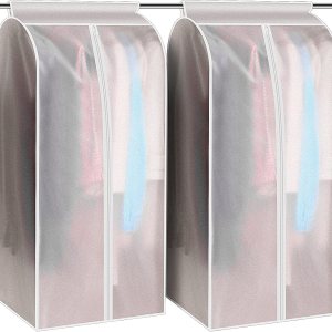 Paquete de 2 bolsas grandes transparentes para colgar ropa de 43 pulgadas para almacenamiento de ropa bien sellada, cubierta antipolvo con para Paquete de 2 bolsas grandes transparentes para colgar ropa de 43 pulgadas para almacenamiento de ropa bien sellada, cubierta antipolvo con para