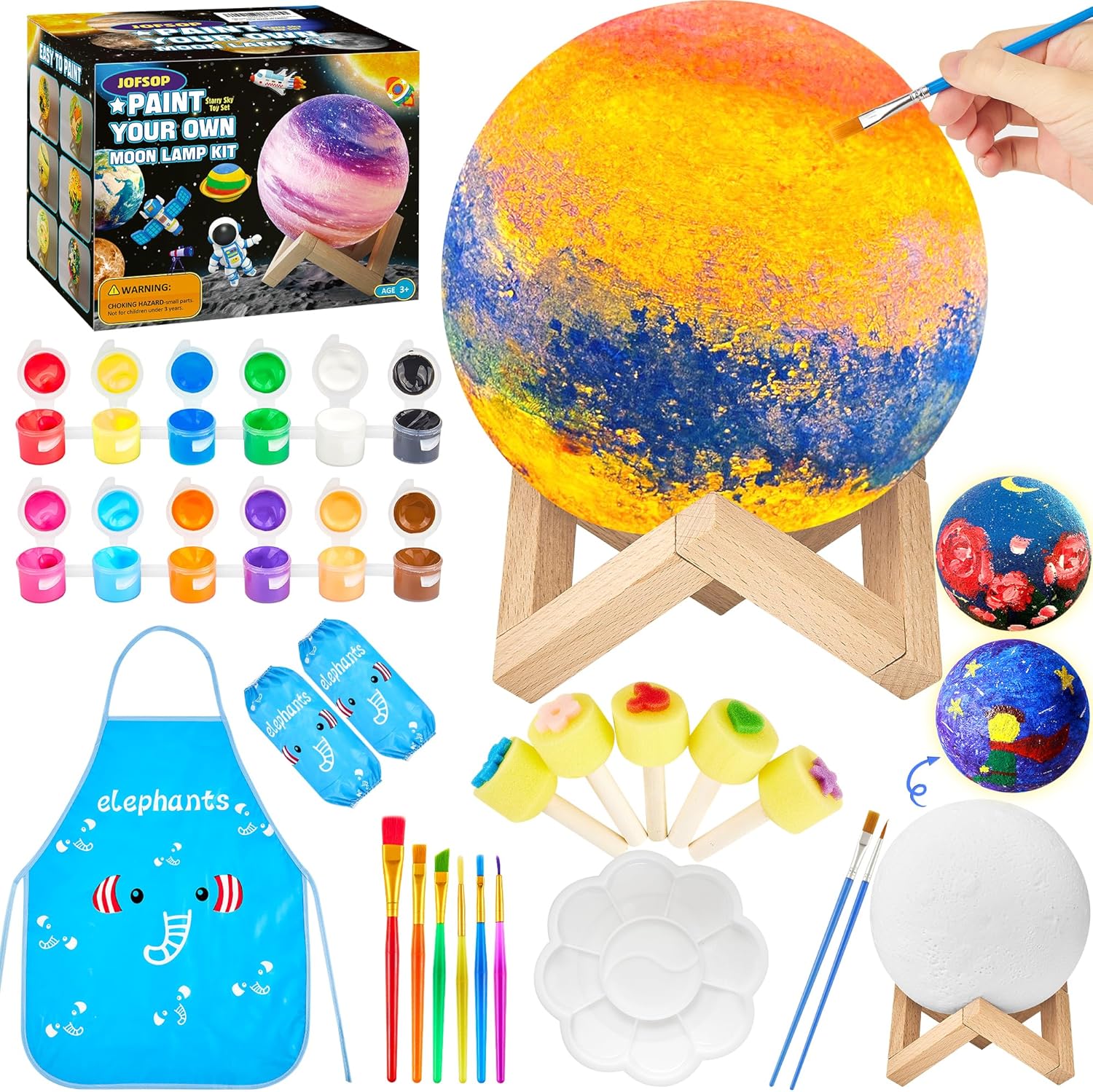 Kit de lámpara de luna para pintar tu propia luna, suministros de arte, kit de manualidades para niños de 9 a 12 años, artes y manualidades para