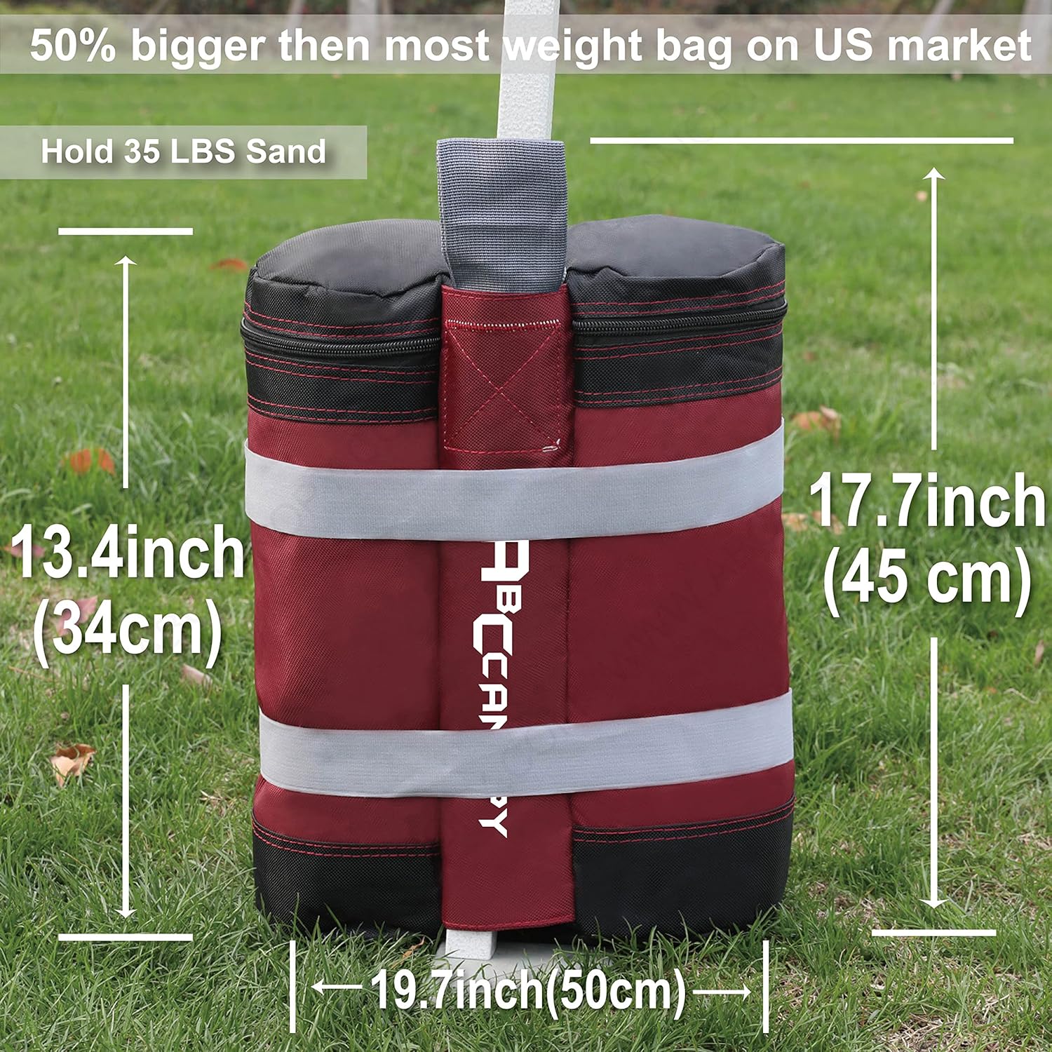 Abccanopy juego de 4 bolsas pesadas para armado de refugio instantáneo de calidad superior y de alta resistencia, de 55 lb cada una, en más de 20