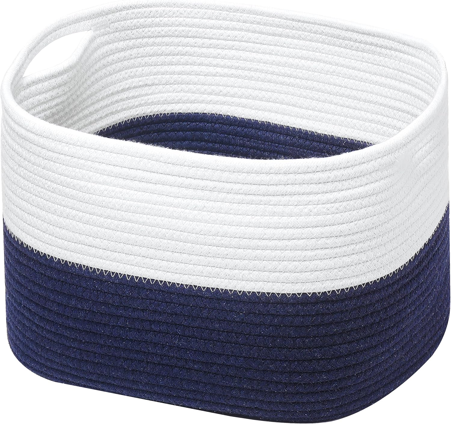 1 paquete de cestas de cuerda para cesta de almacenamiento, cesta tejida de cuerda de algodón con asas. Cesta de manta para almacenar ropa,