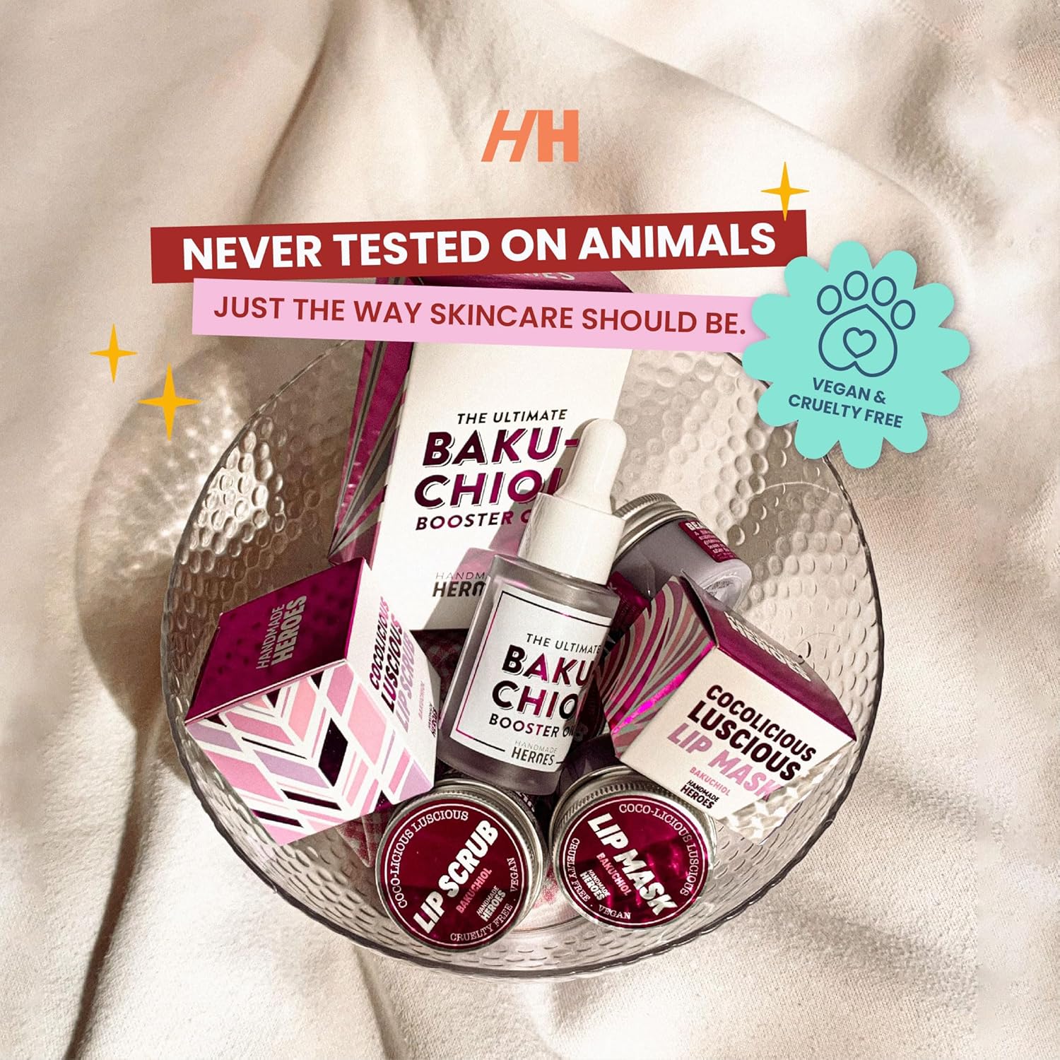 Handmade Heroes Bakuchiol – Exfoliante labial de 1 onza líquida, acondicionador profundo que ayuda a reducir las líneas finas y la apariencia de