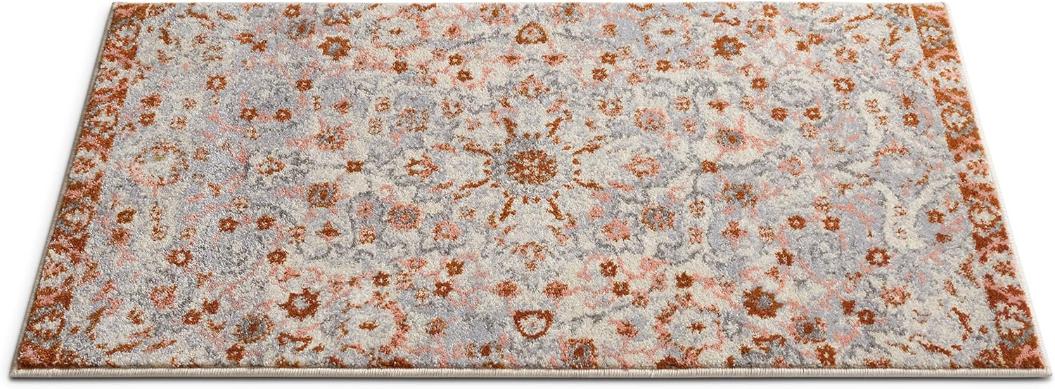 Well Woven Celestial Boho Medallion – Alfombra de área de 2 x 4 pies (2 pies 3 pulgadas x 3 pies 11 pulgadas), color rosa polvoriental, marfil,