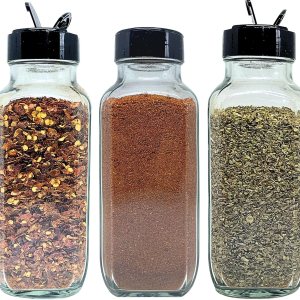 Tarros de especias de vidrio con tapas para coctelera, tarros de especias de 8 onzas para almacenamiento de alimentos, recipientes de especias para Tarros de especias de vidrio con tapas para coctelera, tarros de especias de 8 onzas para almacenamiento de alimentos, recipientes de especias para