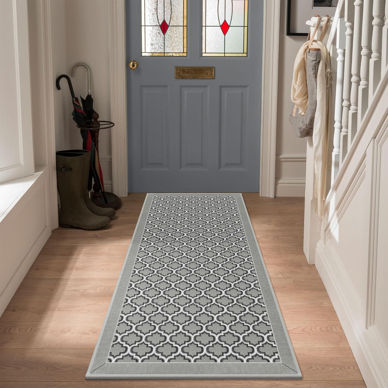 GOYLSER Tapete de cocina de perfil bajo bohemio para sala de estar, alfombra de baño lavable para dormitorio, alfombra de área extra grande,