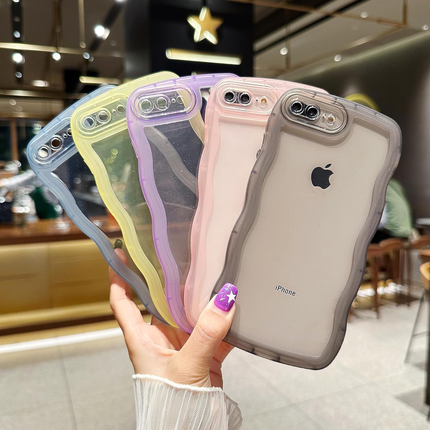 XIQI Funda compatible con iPhone 7 Plus8 Plus de 5.5 pulgadas, bonita funda protectora de silicona suave a prueba de golpes para mujeres y niñas,
